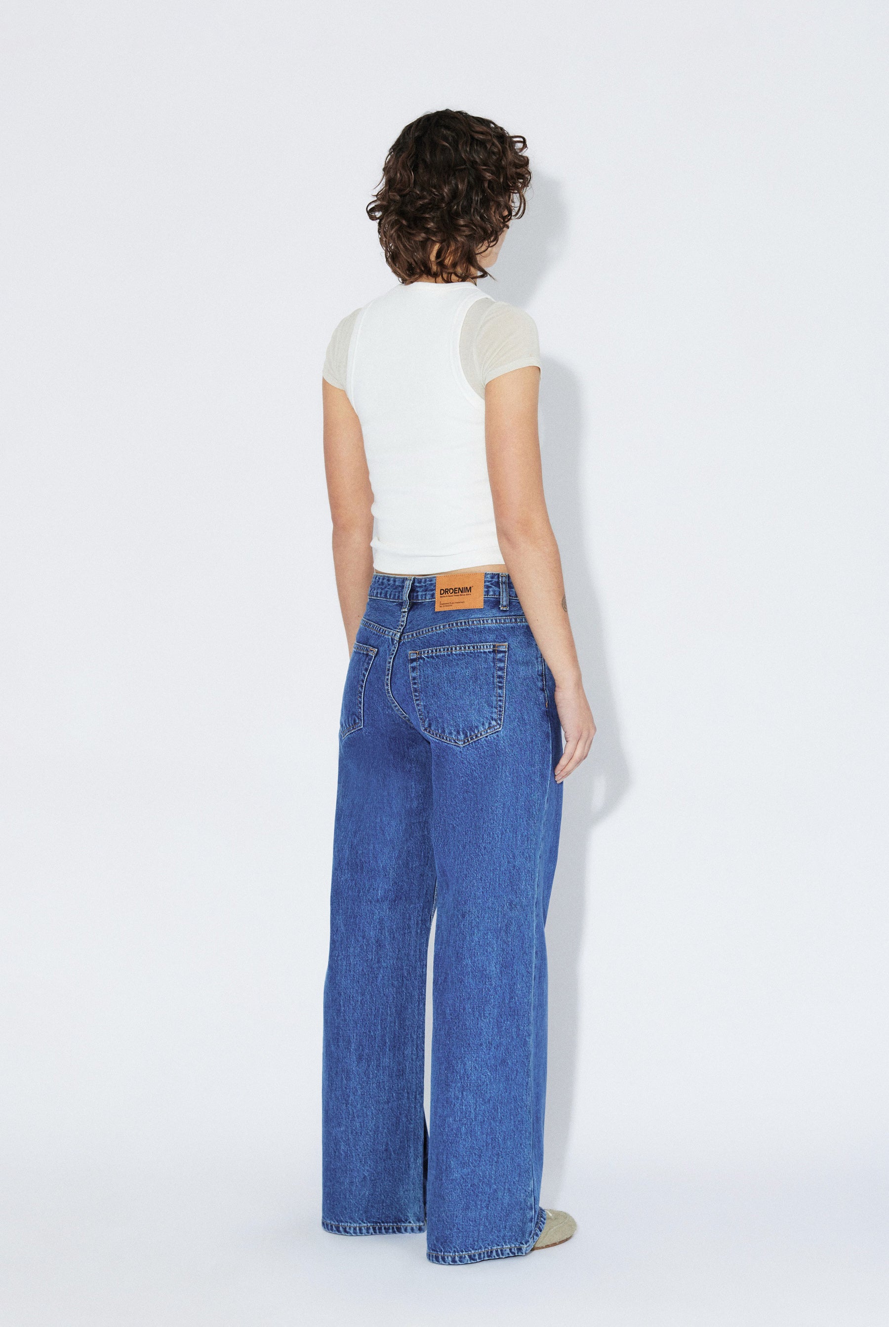 Dr Denim - Rhue Low Wide Jeans - Haze Mid Retro