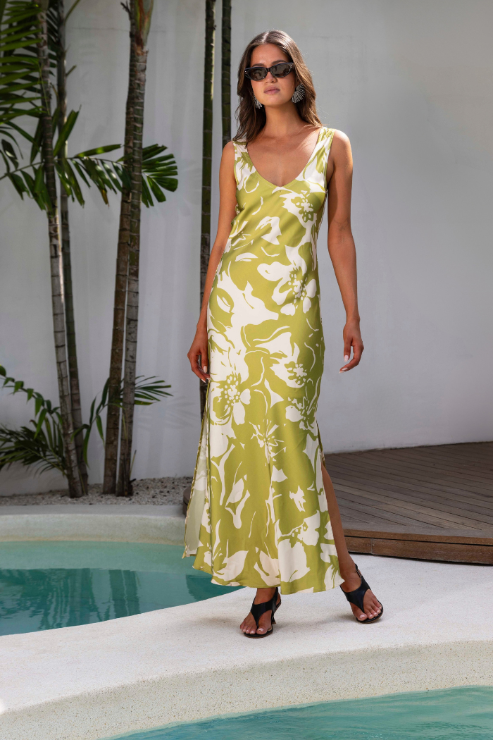 Alexandria Dress | Lime Print | PRE-ORDER