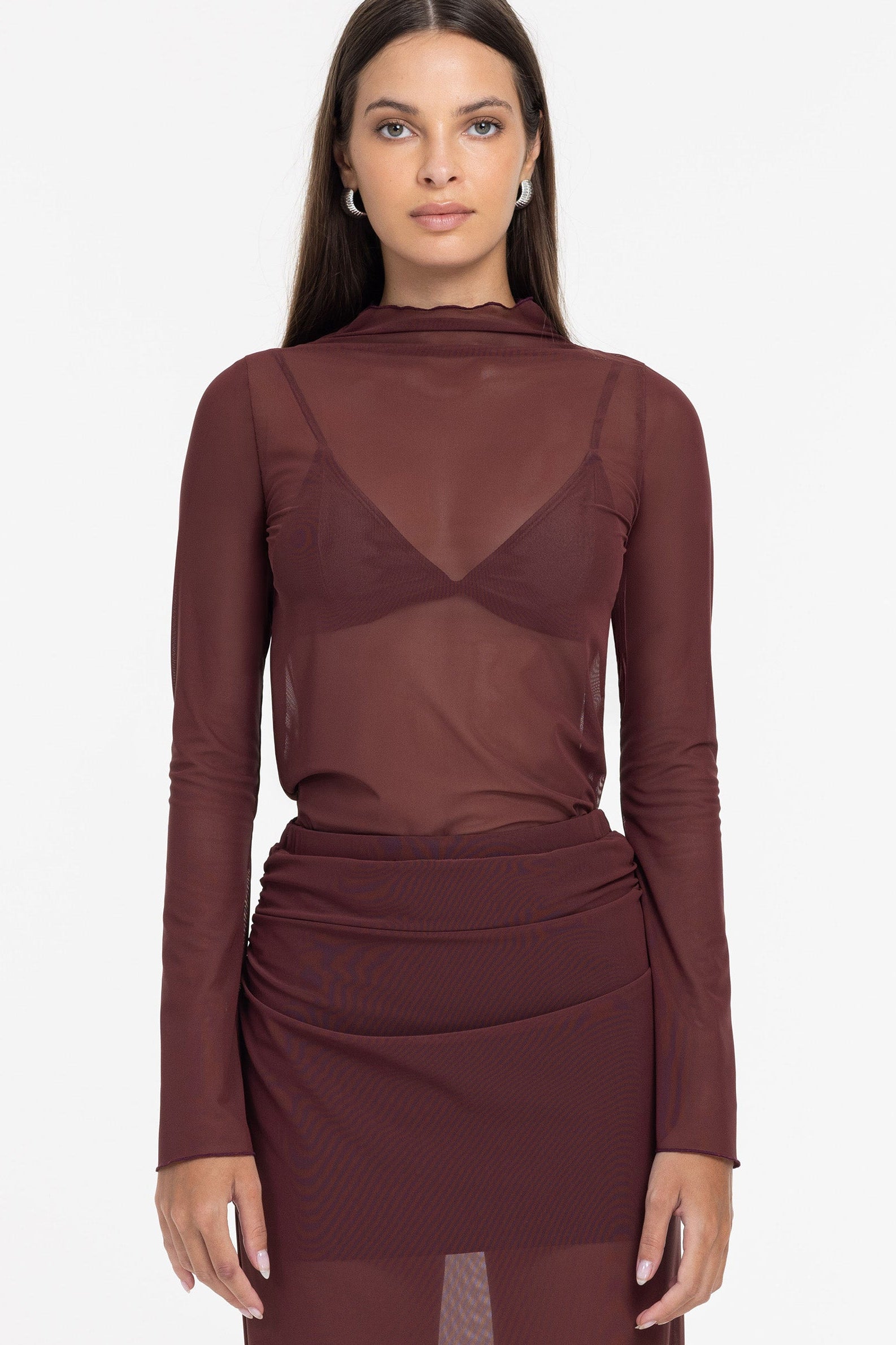 A Little Bit More Top - Maroon