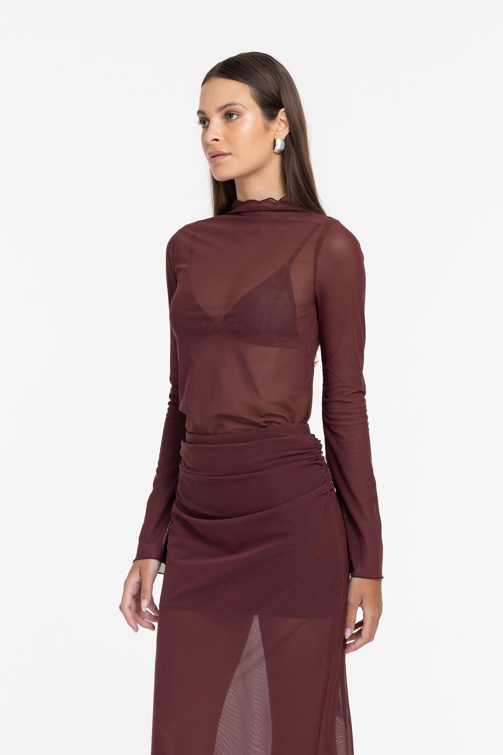 A Little Bit More Top - Maroon