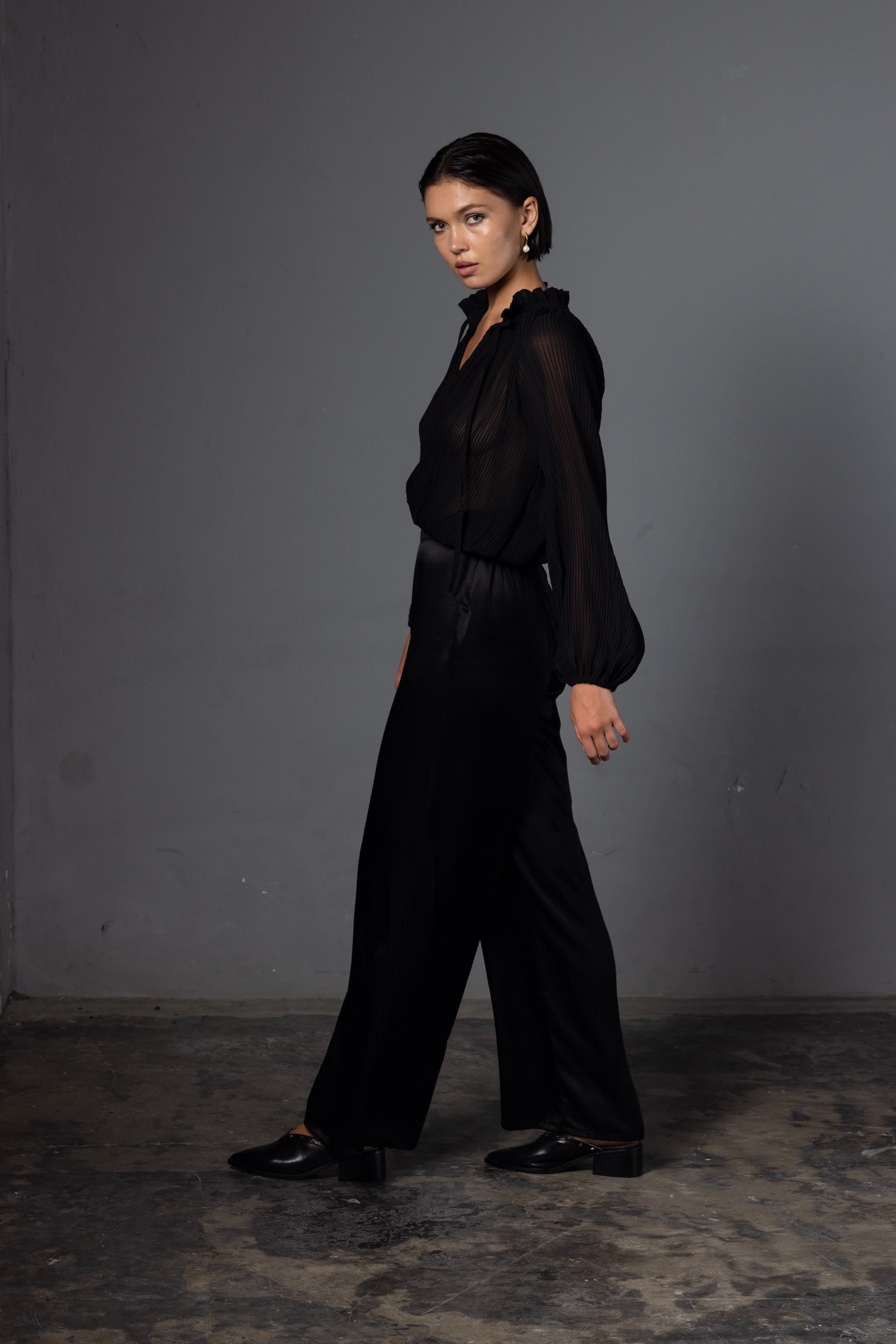 Satin Fever Pant - Black