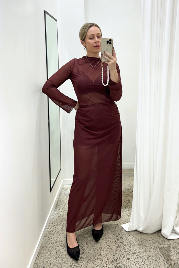 Avelina Skirt - Maroon
