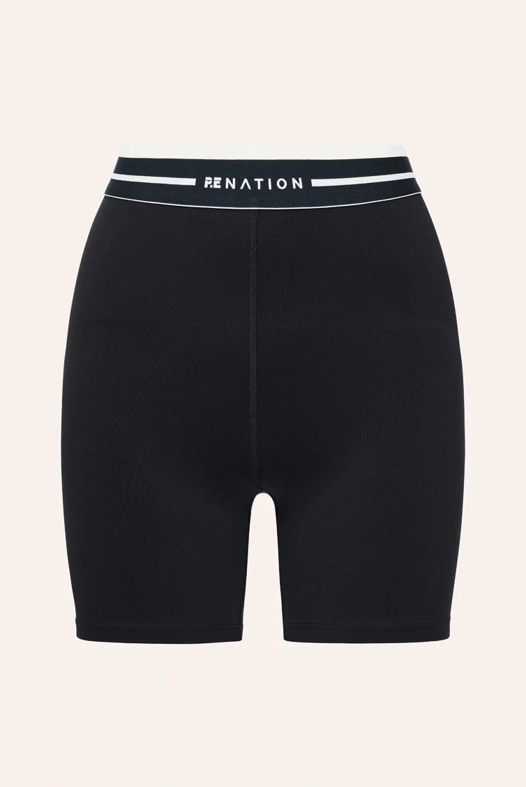 P.E Nation - Avant 5 Inch Bike Short - Black / Whisper White