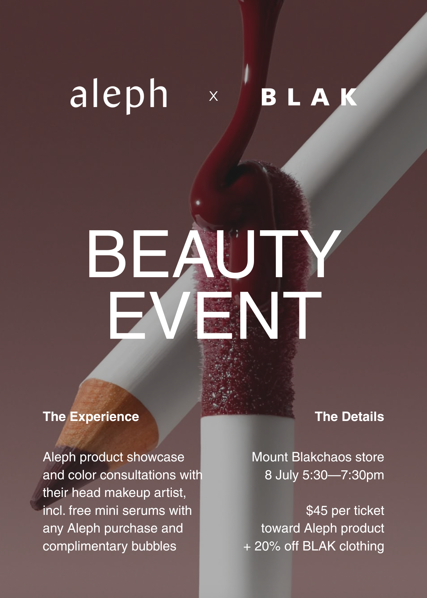 Aleph Beauty Event - Mount Maunganui - 8th July
