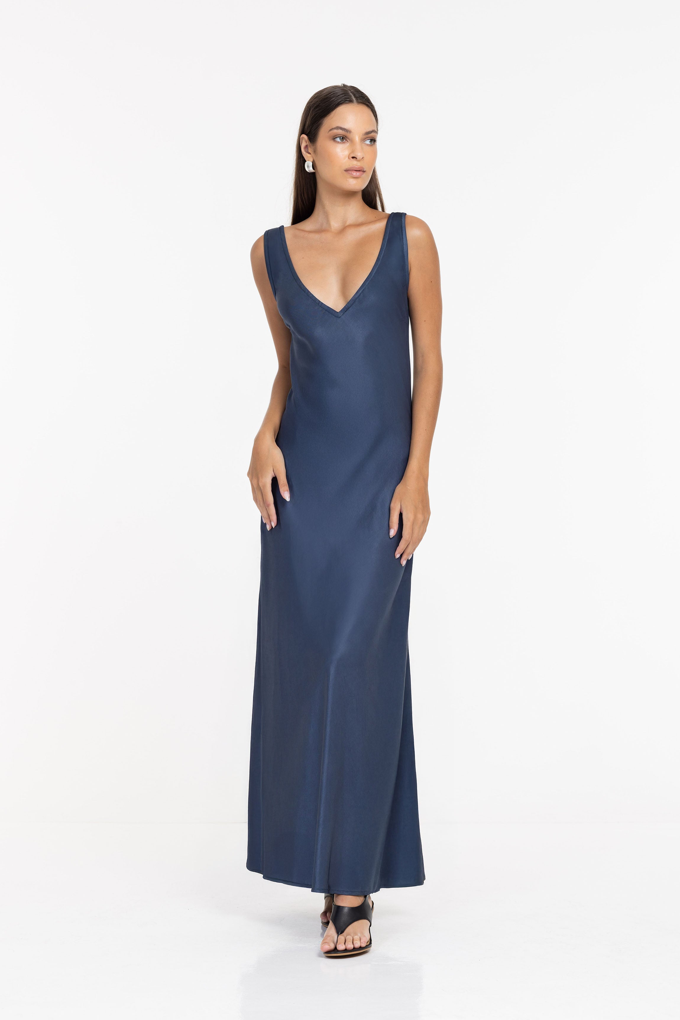 PRE-ORDER Alexandria Dress - Ash Blue