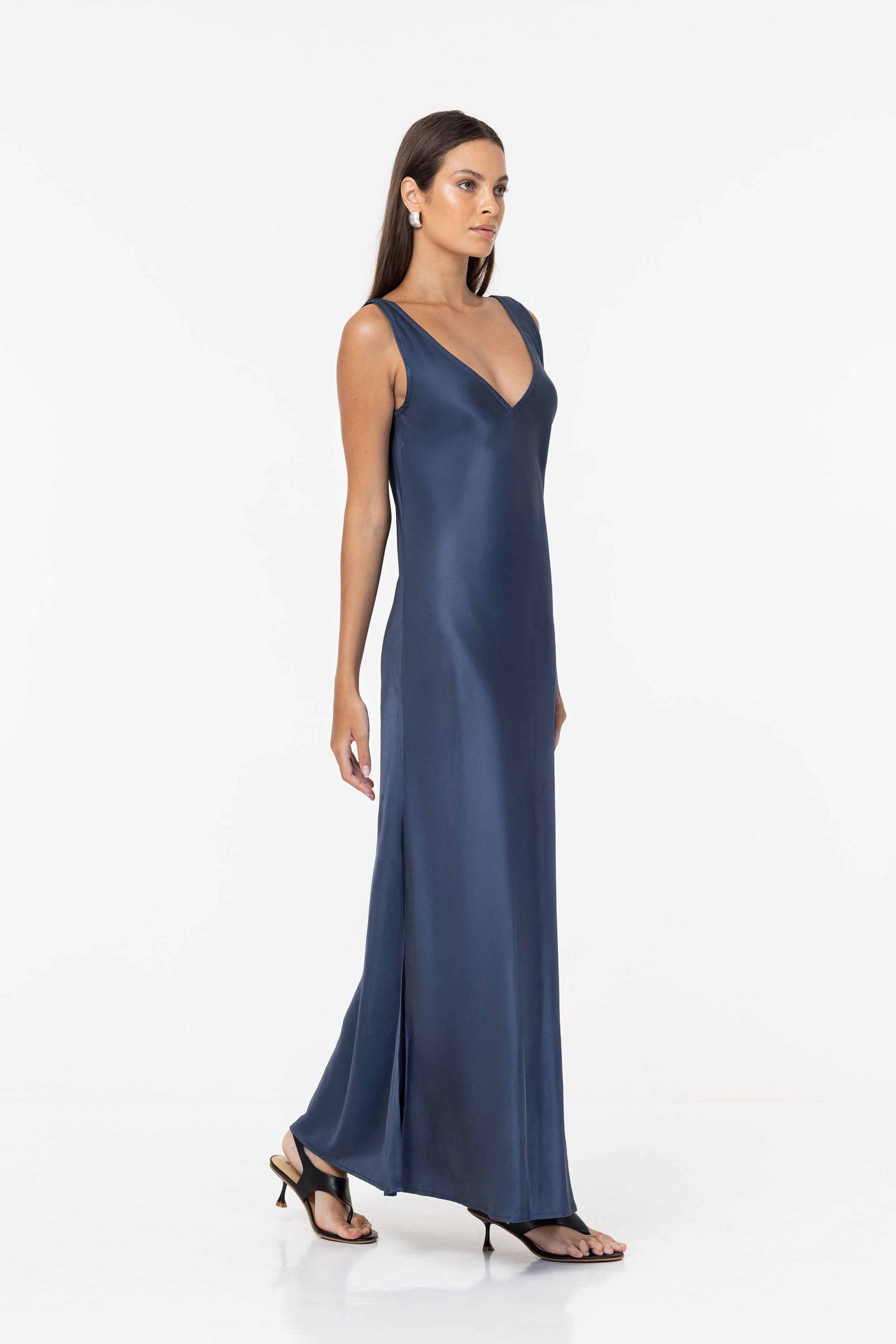 PRE-ORDER Alexandria Dress - Ash Blue