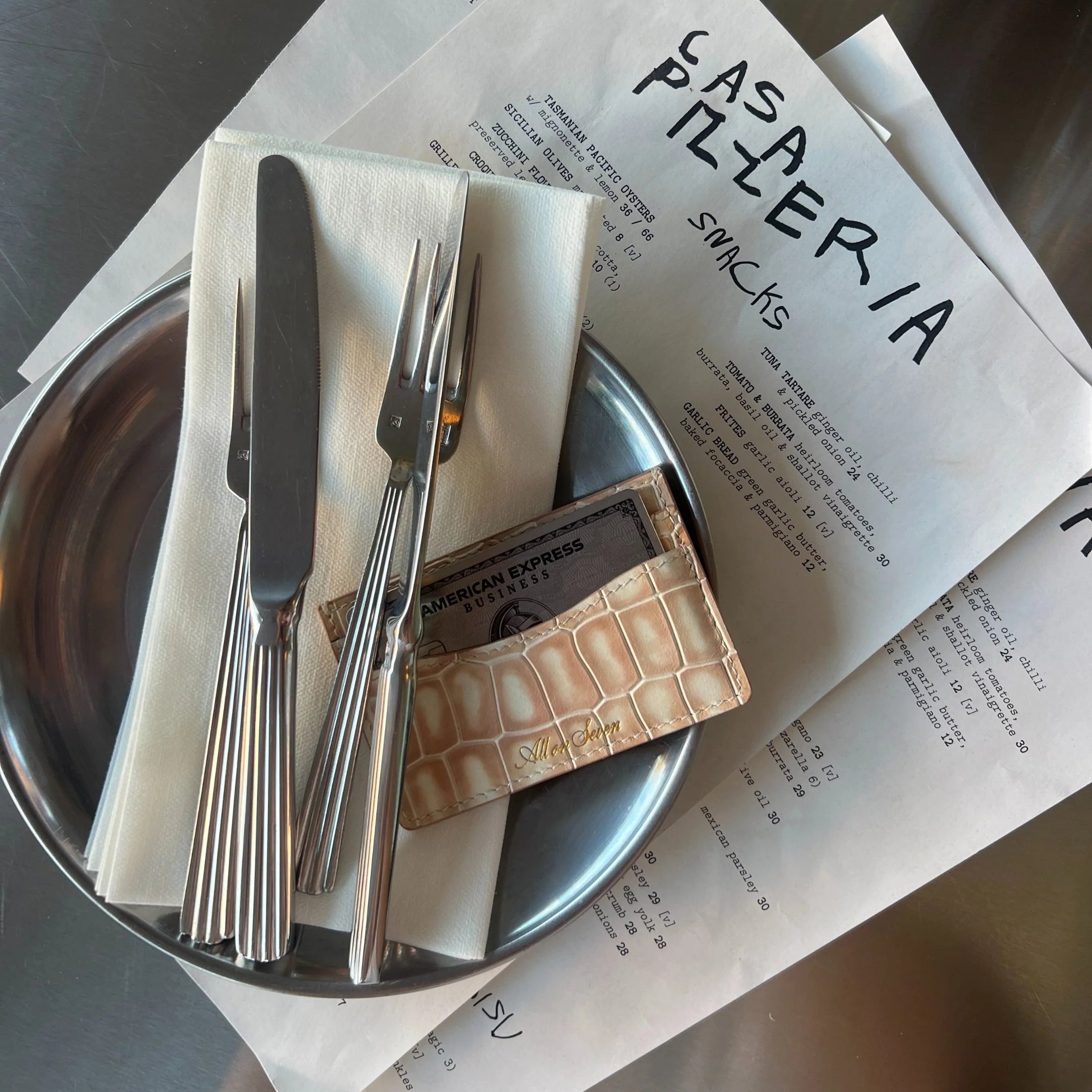 All On Seven - Card Holder - Cremé