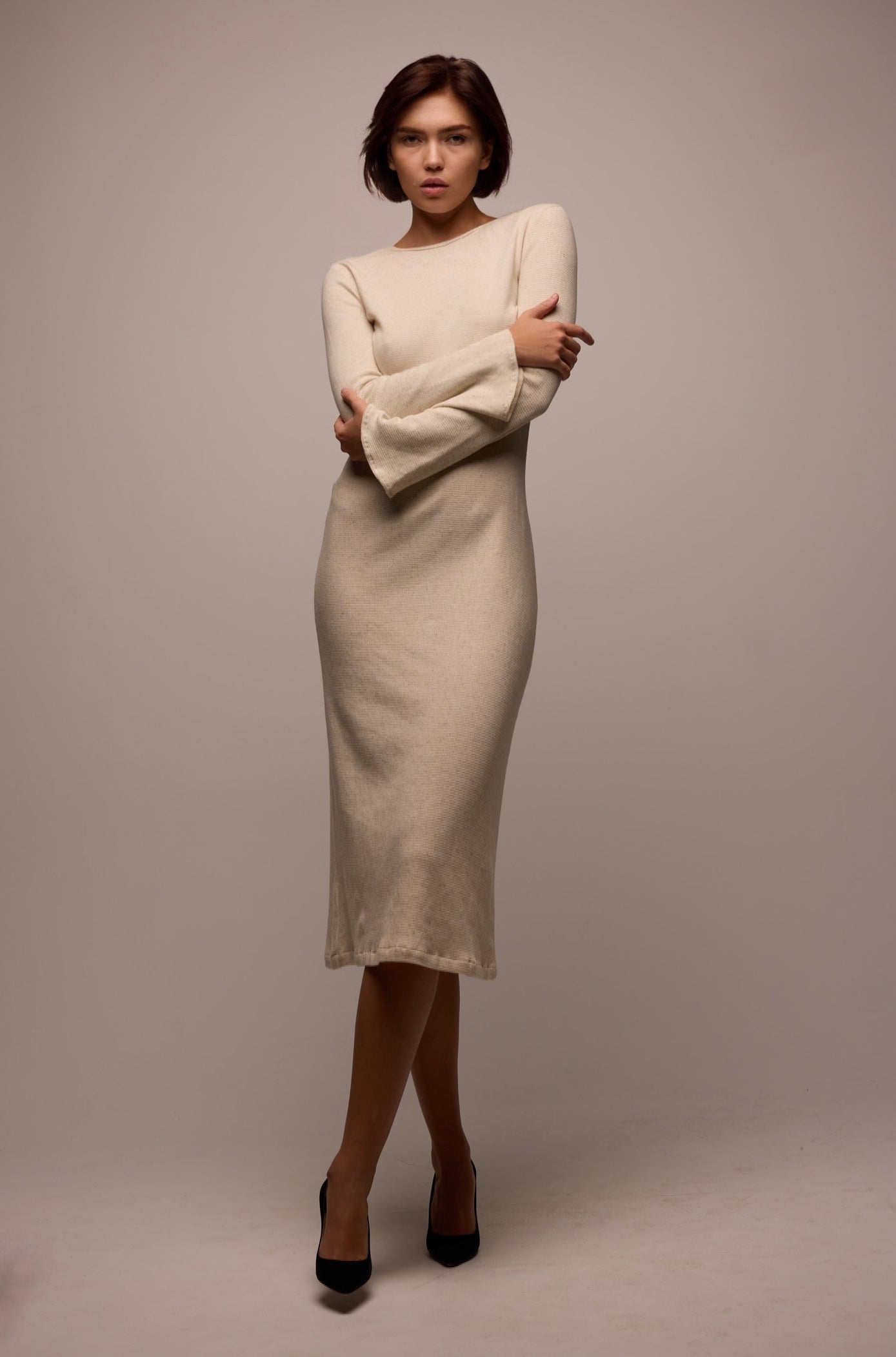 Amora Dress - Ivory Marle