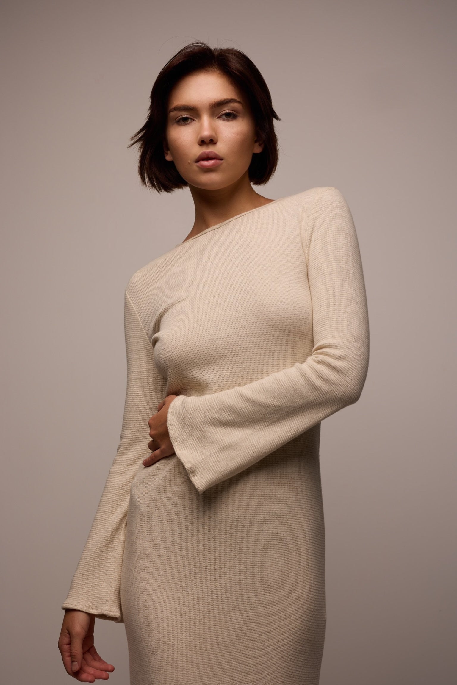 Amora Dress - Ivory Marle