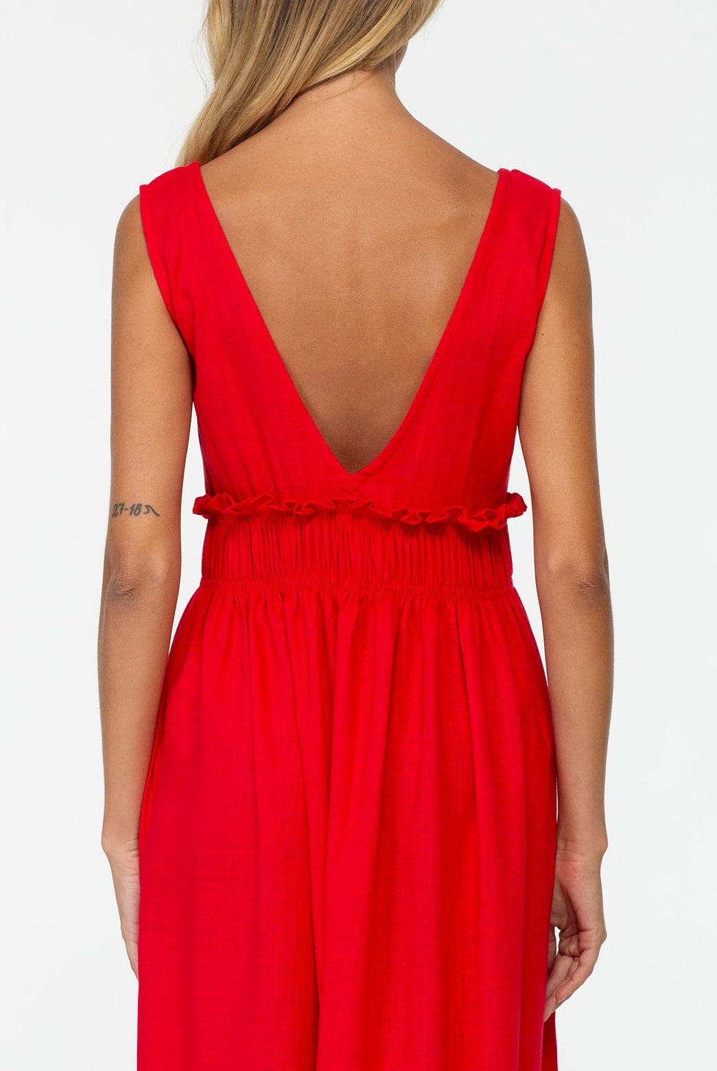 Anya Linen Maxi Dress | Strawberry Red | PRE-ORDER