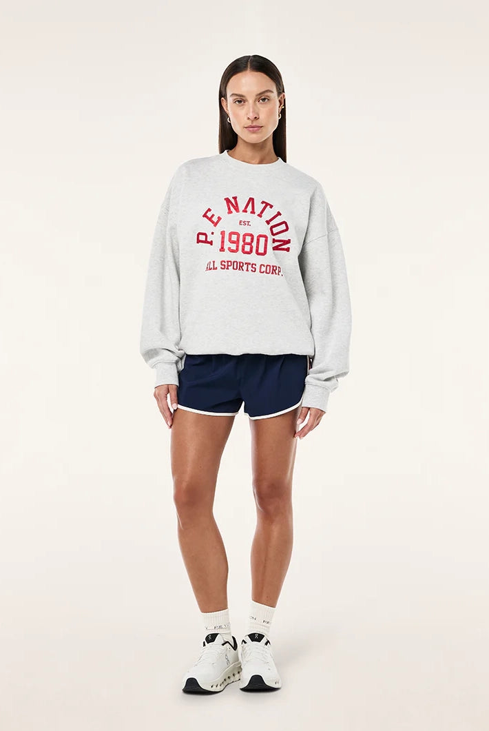 P.E Nation - Backspin Sweat - Grey Marle
