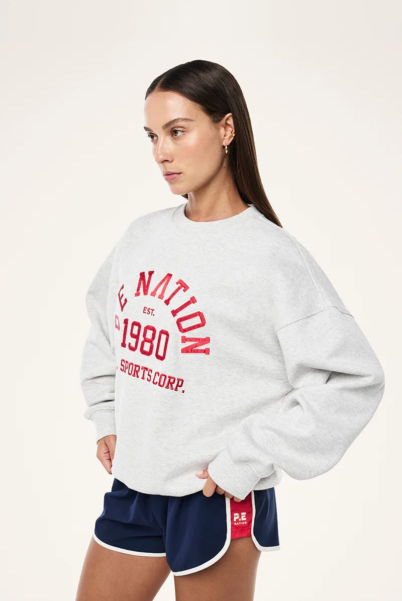 P.E Nation - Backspin Sweat - Grey Marle
