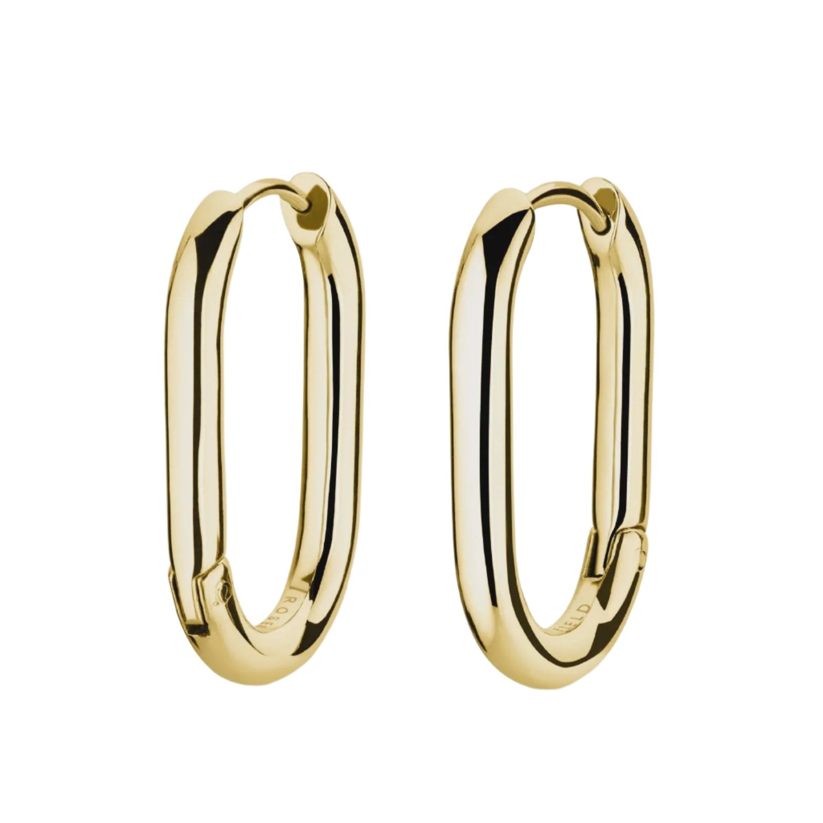 Rosefield Large Oval Hoops Gold - Main Image