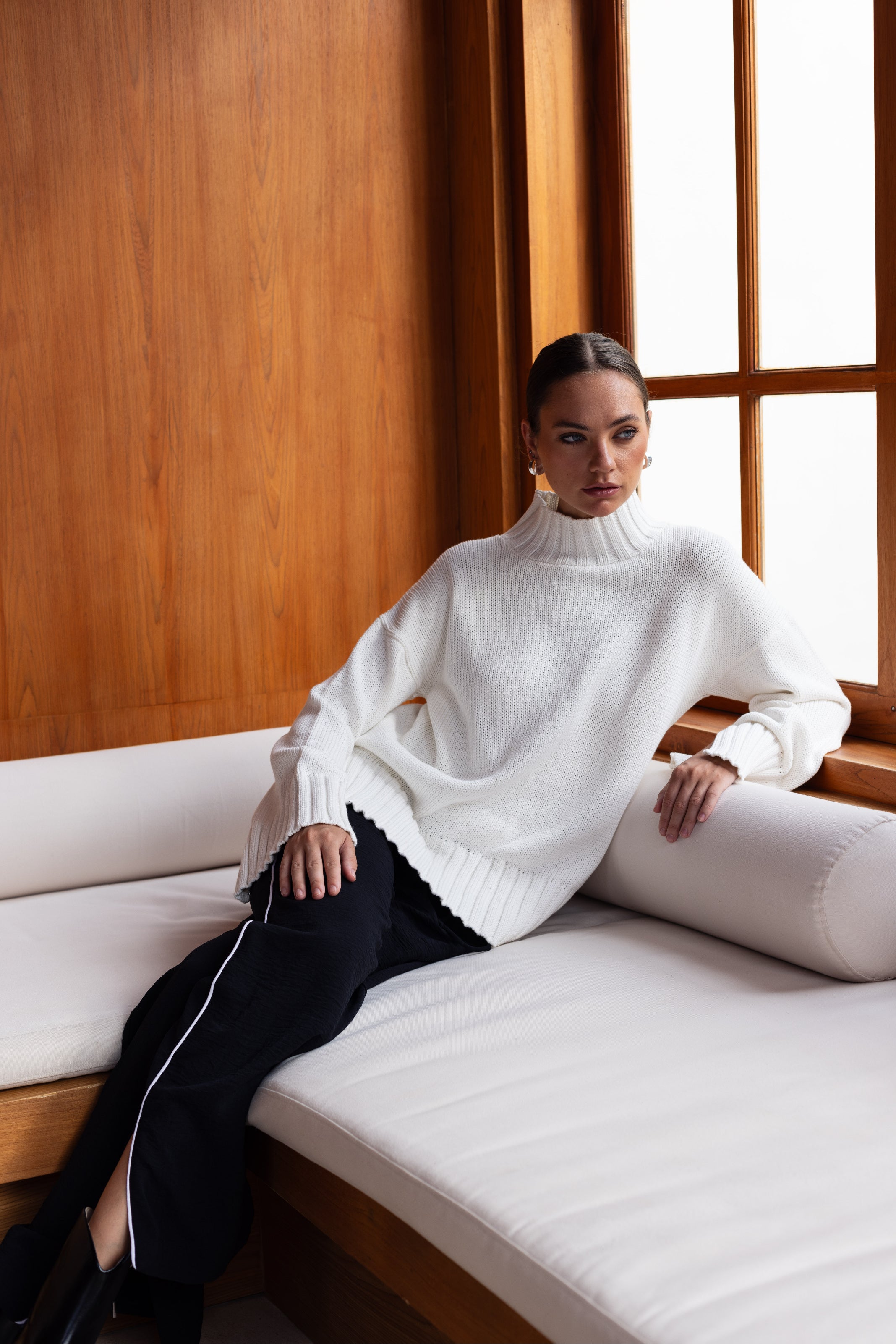 Hypnotic Pant - Black with White Piping