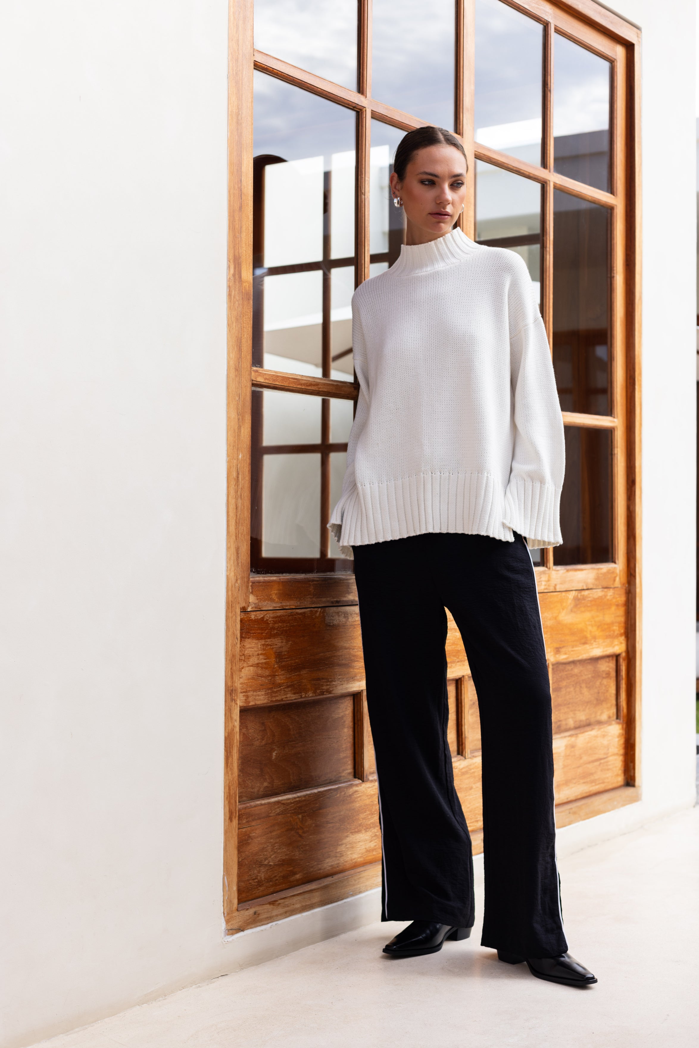 Hypnotic Pant - Black with White Piping