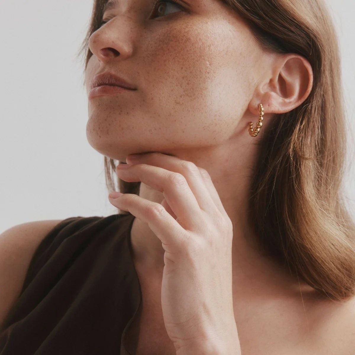 Castel & Co - Bubble Hoops - Gold