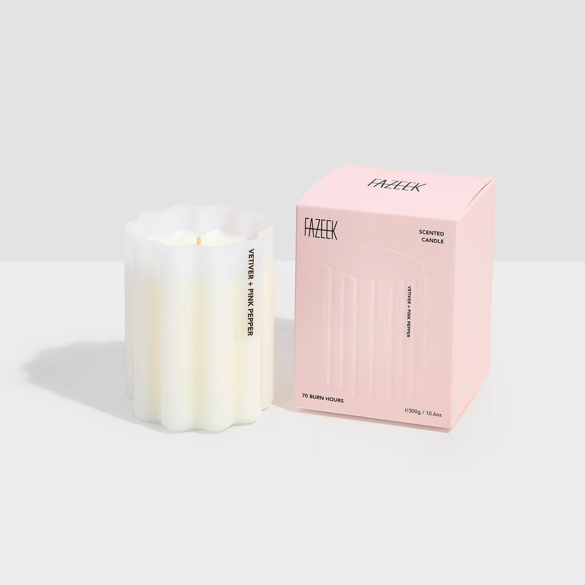 Fazeek | Wave Candle | Vetiver + Pink Pepper