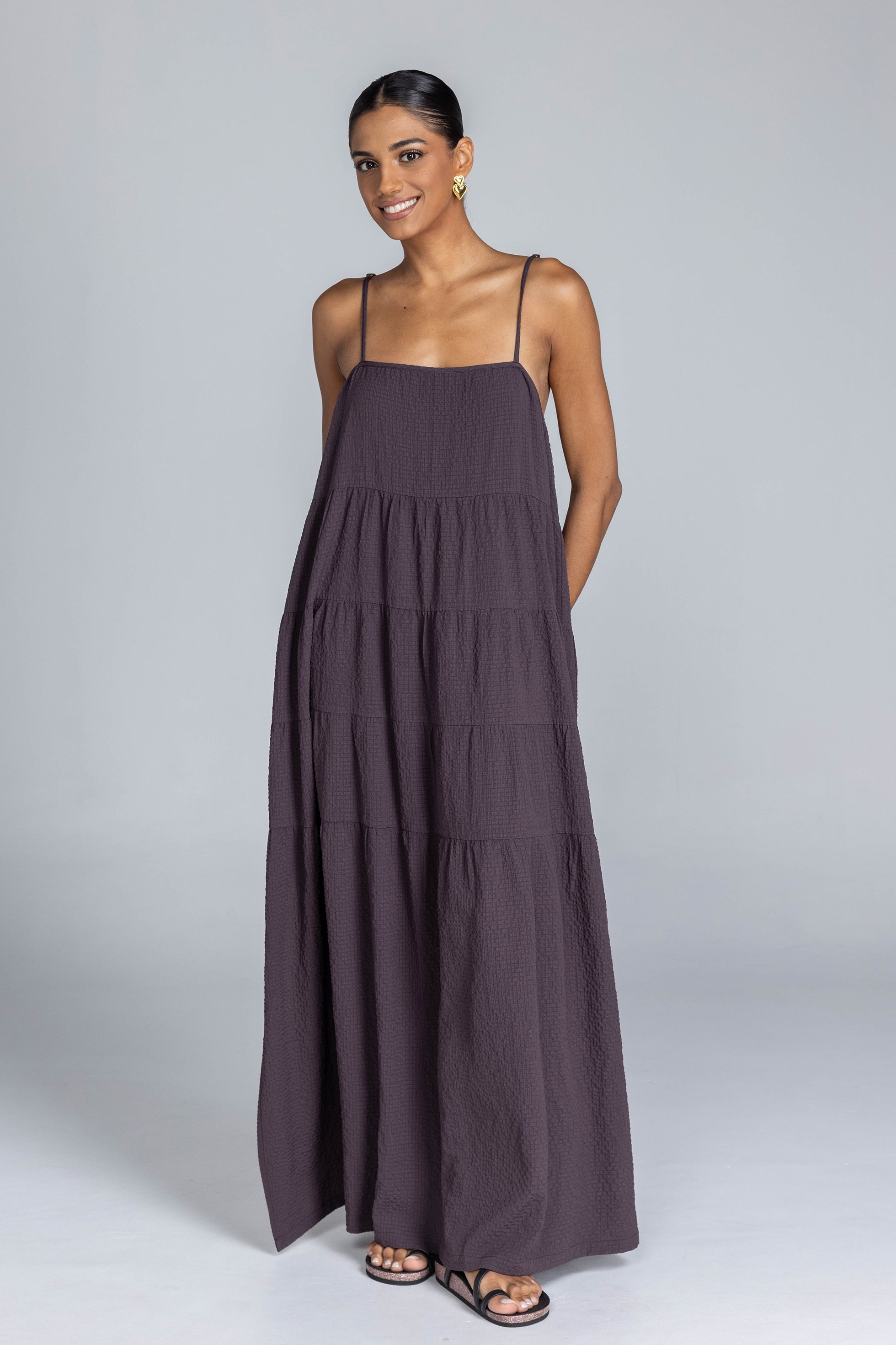 Carmen Dress - Deep Brown