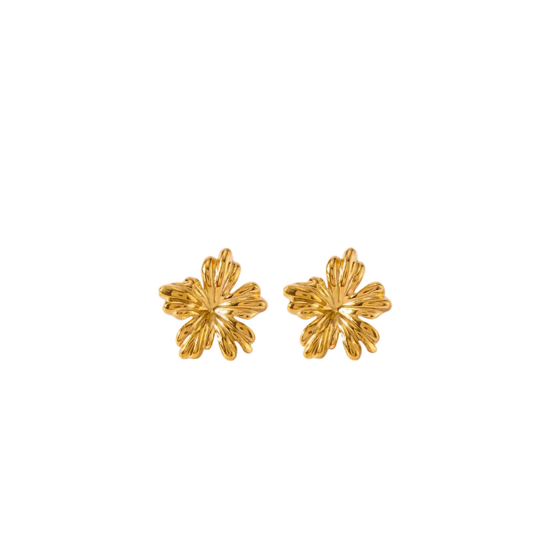 Castel & Co - Flower Earrings - Gold
