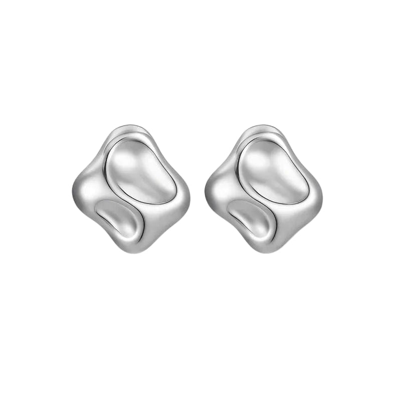 Castel & Co - Molten Earrings- Silver