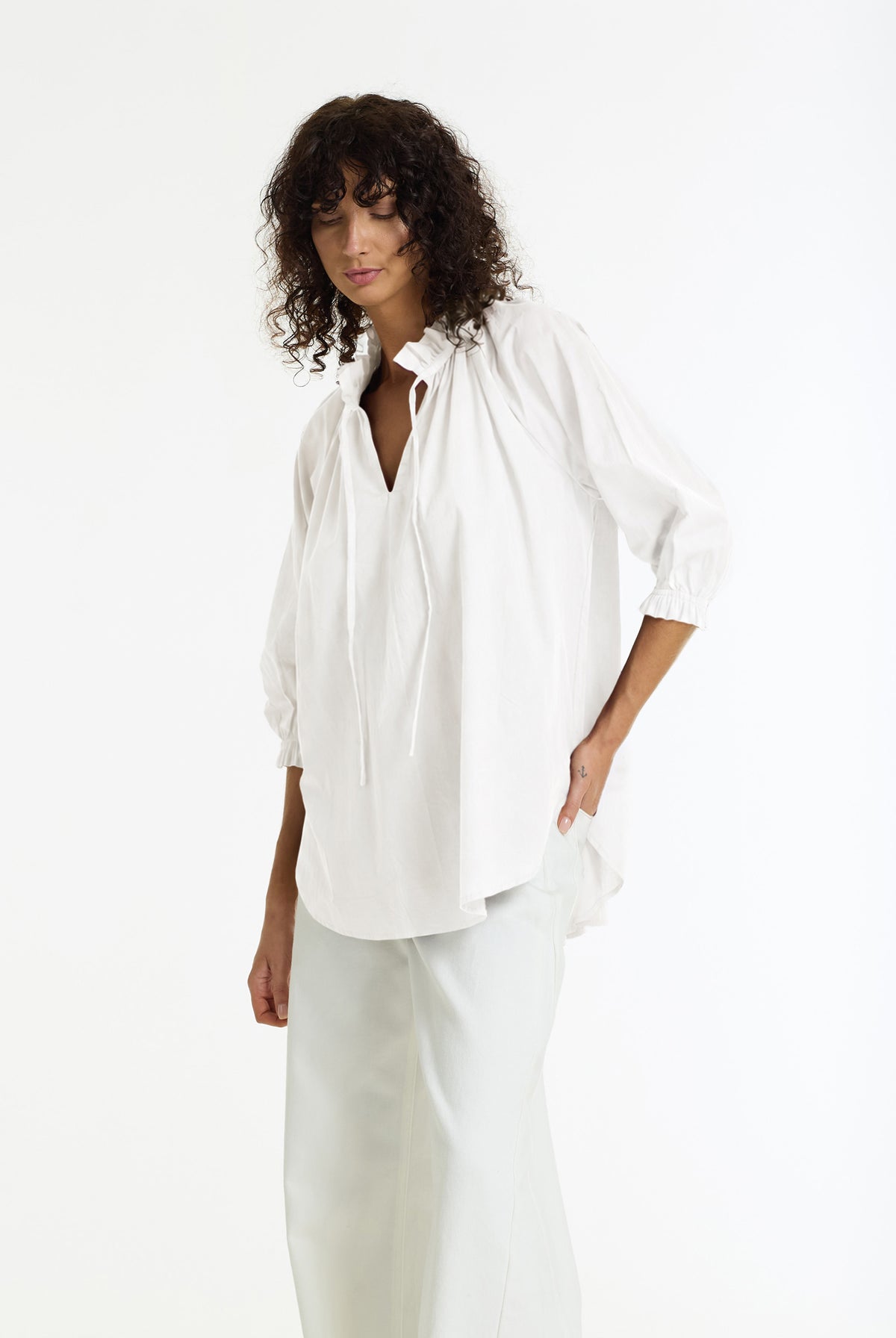 Charlotte Cotton Voile Top | White | PRE-ORDER