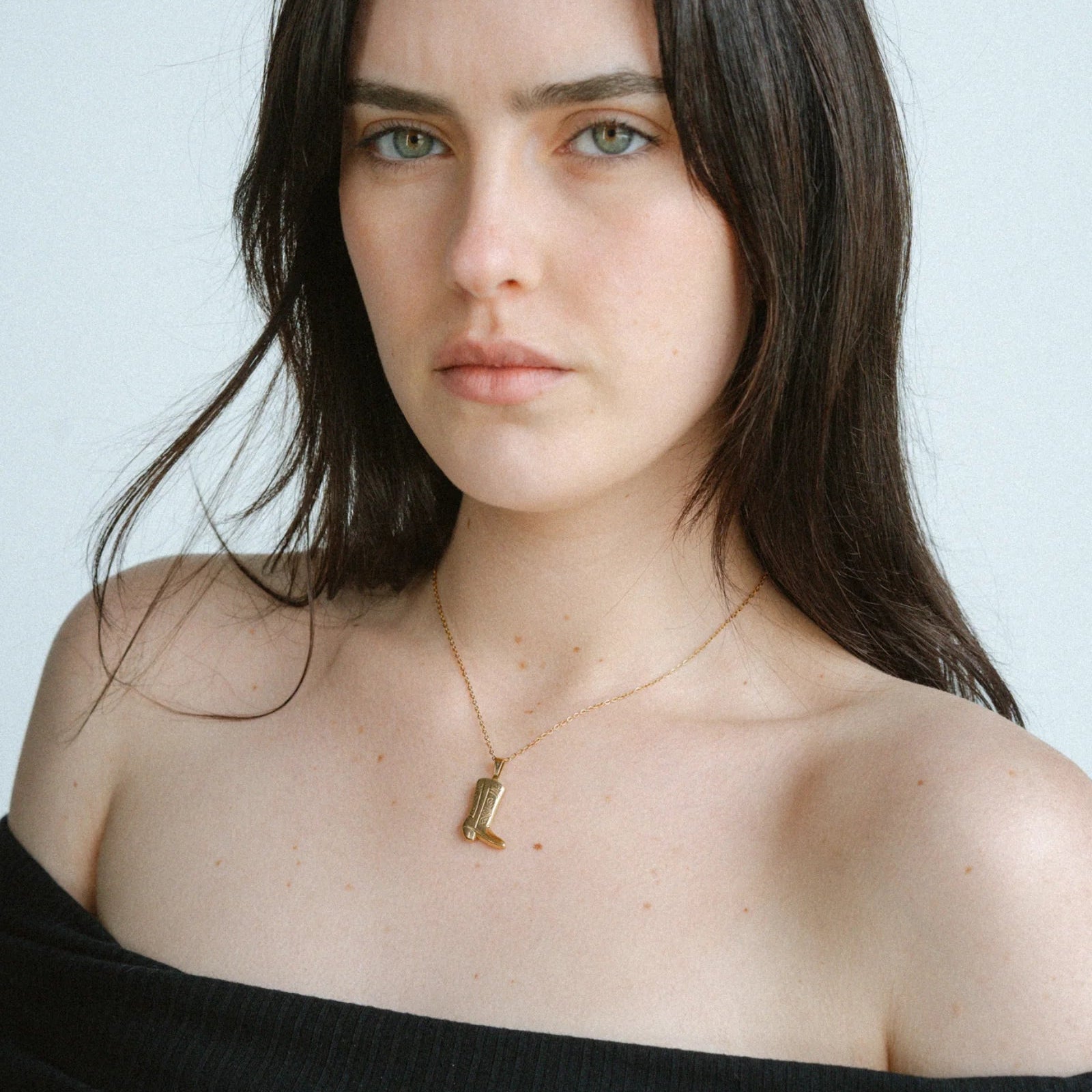 Castel & Co - Cowboy Boot Necklace - Gold