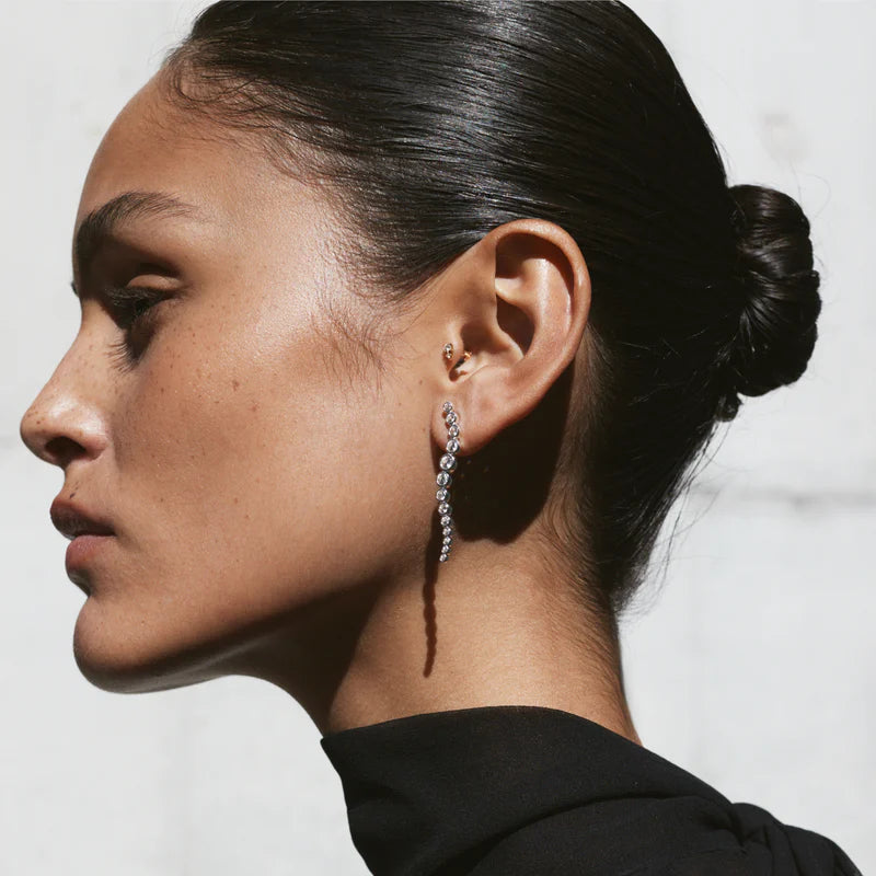 Saint Valentine - Crescendo Drop Earrings - Silver