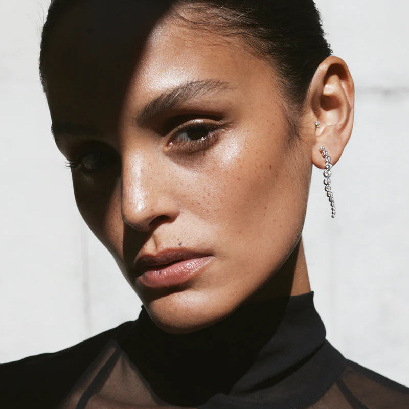 Saint Valentine - Crescendo Drop Earrings - Silver