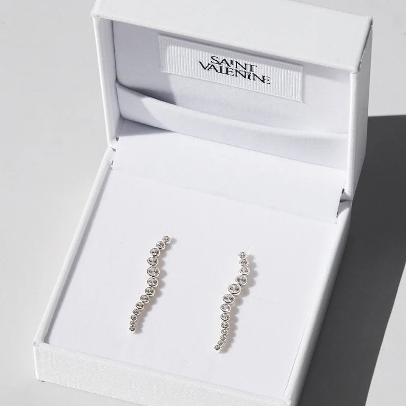 Saint Valentine - Crescendo Drop Earrings - Silver