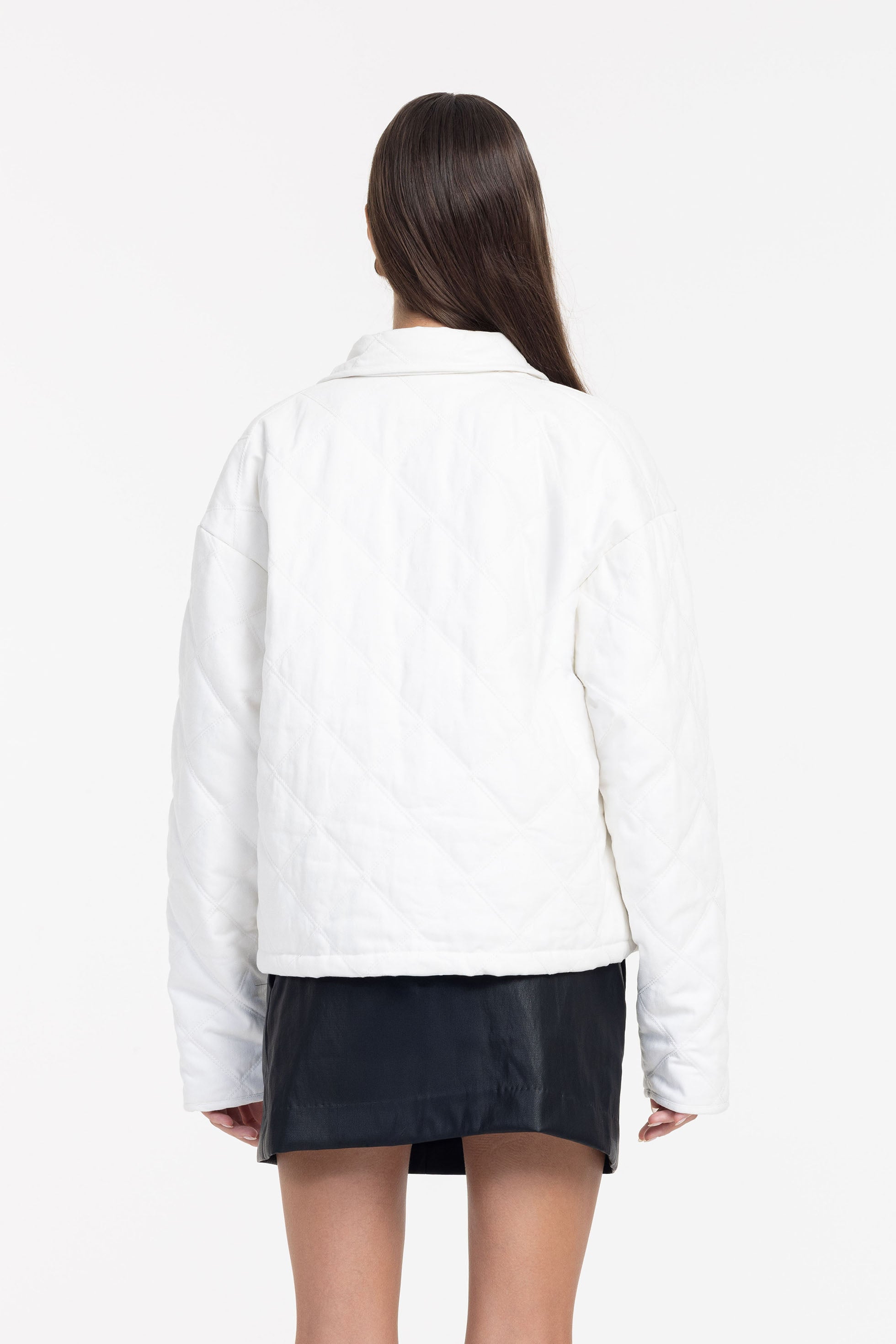 Cropped Frozen Embrace Jacket - White