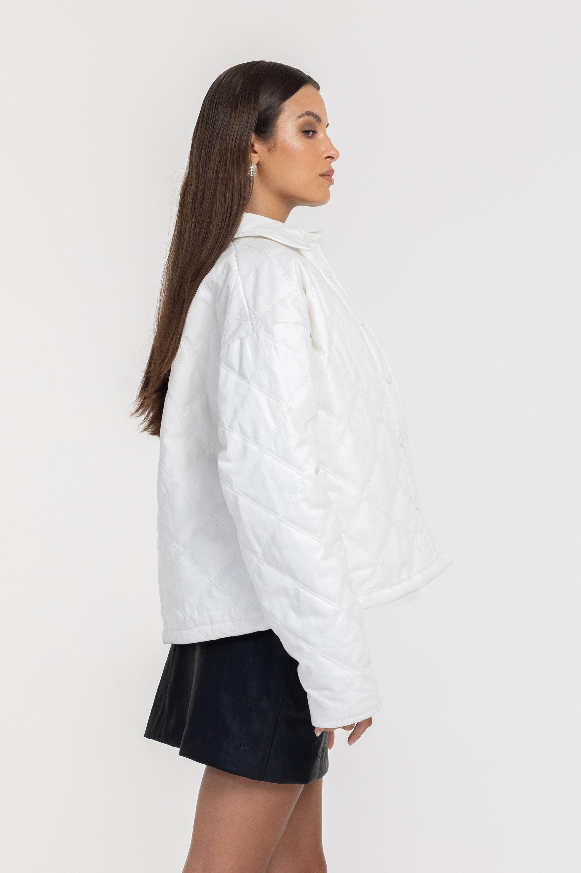 Cropped Frozen Embrace Jacket - White