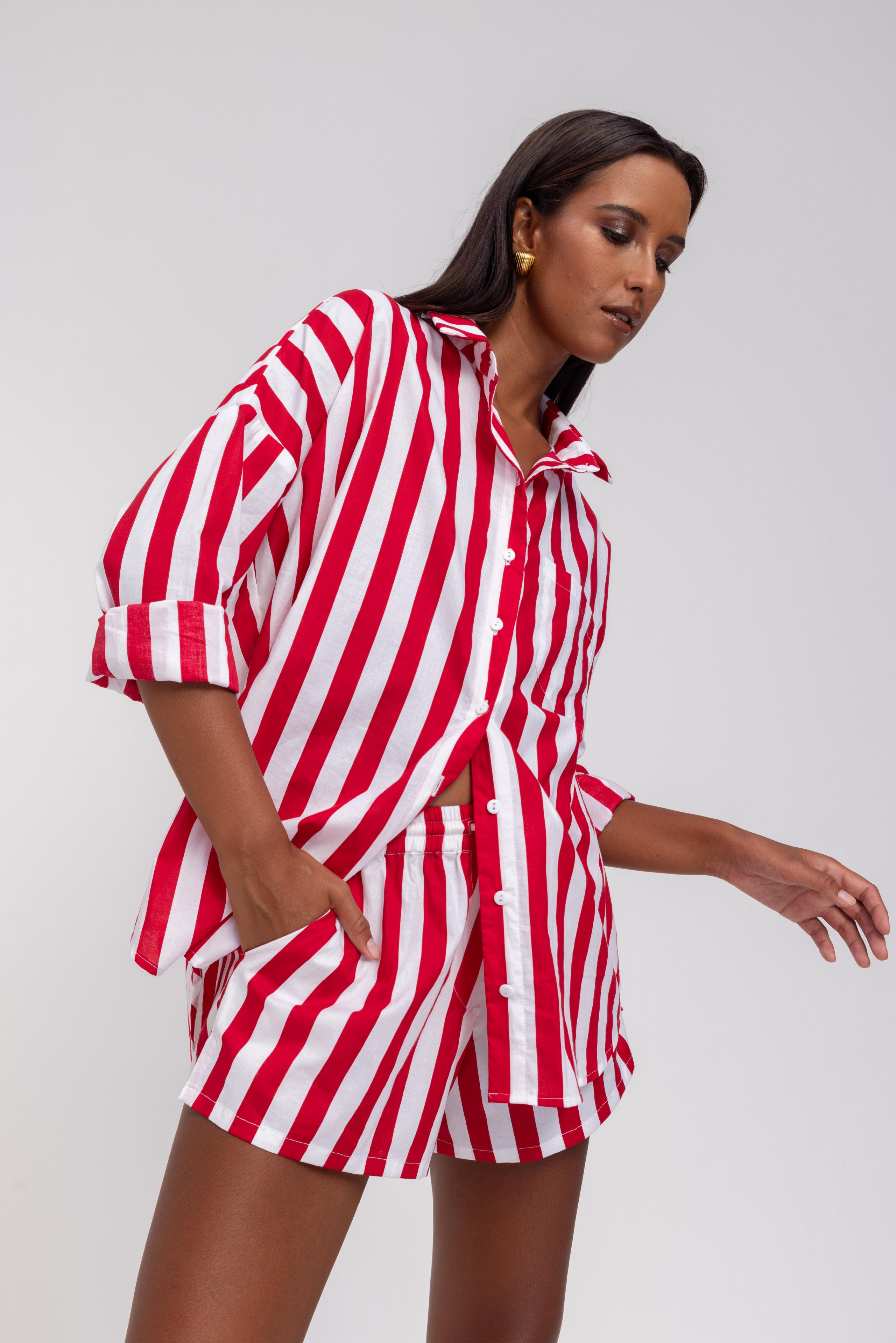 Luca Short - Bold Red/White Stripe
