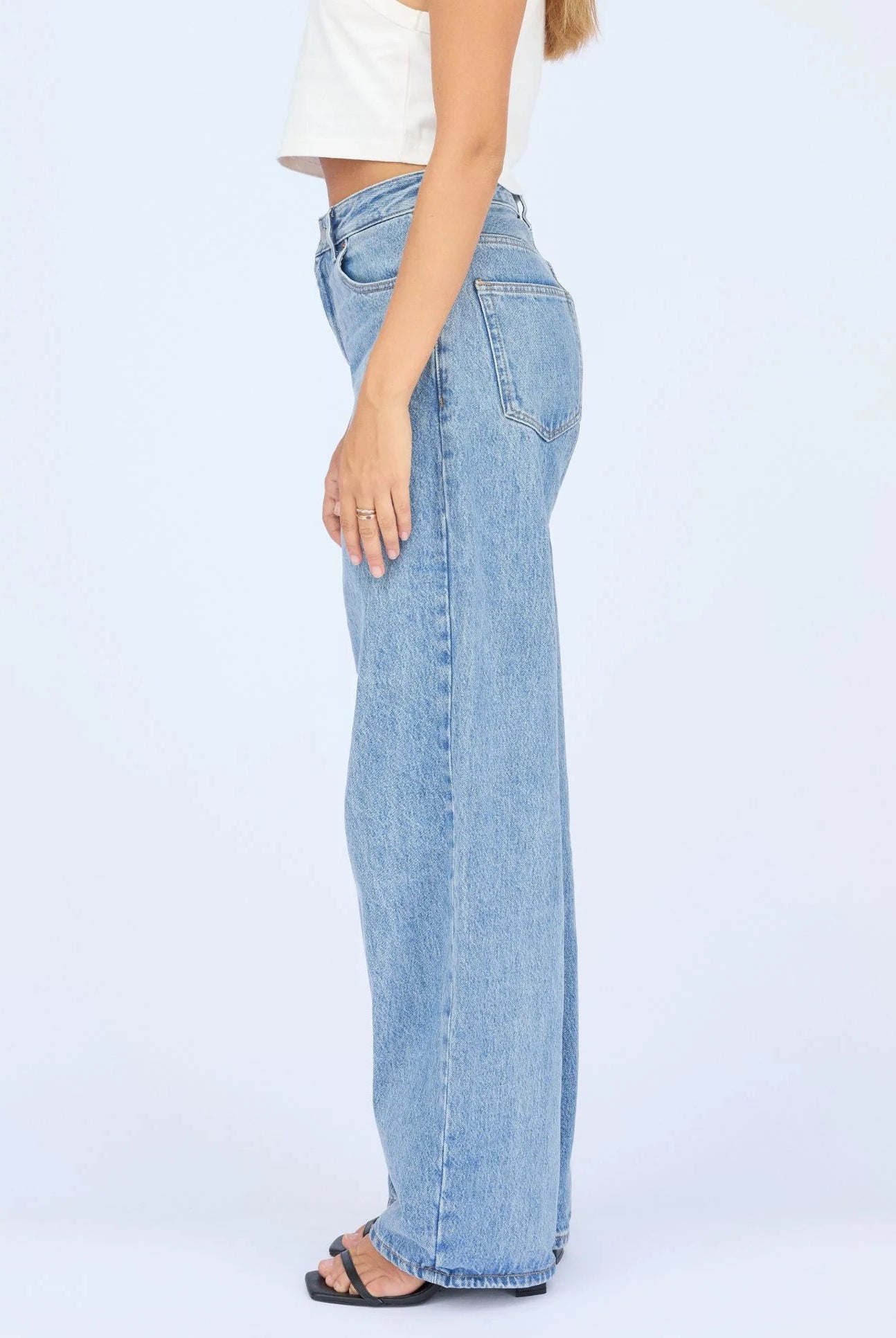 Dr Denim - Donna Baggy Jeans - Stream Sky Retro