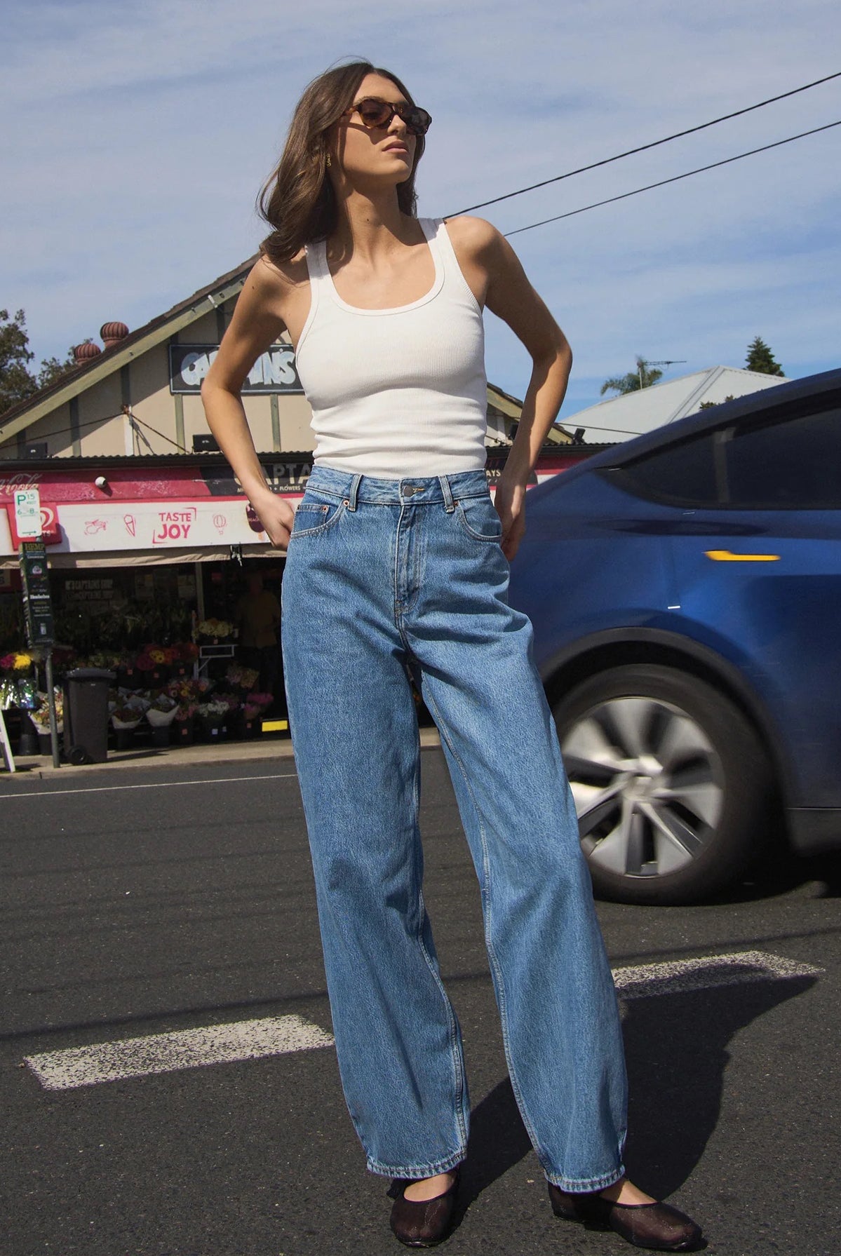 Dr Denim - Donna Baggy Jeans - Stream Sky Retro