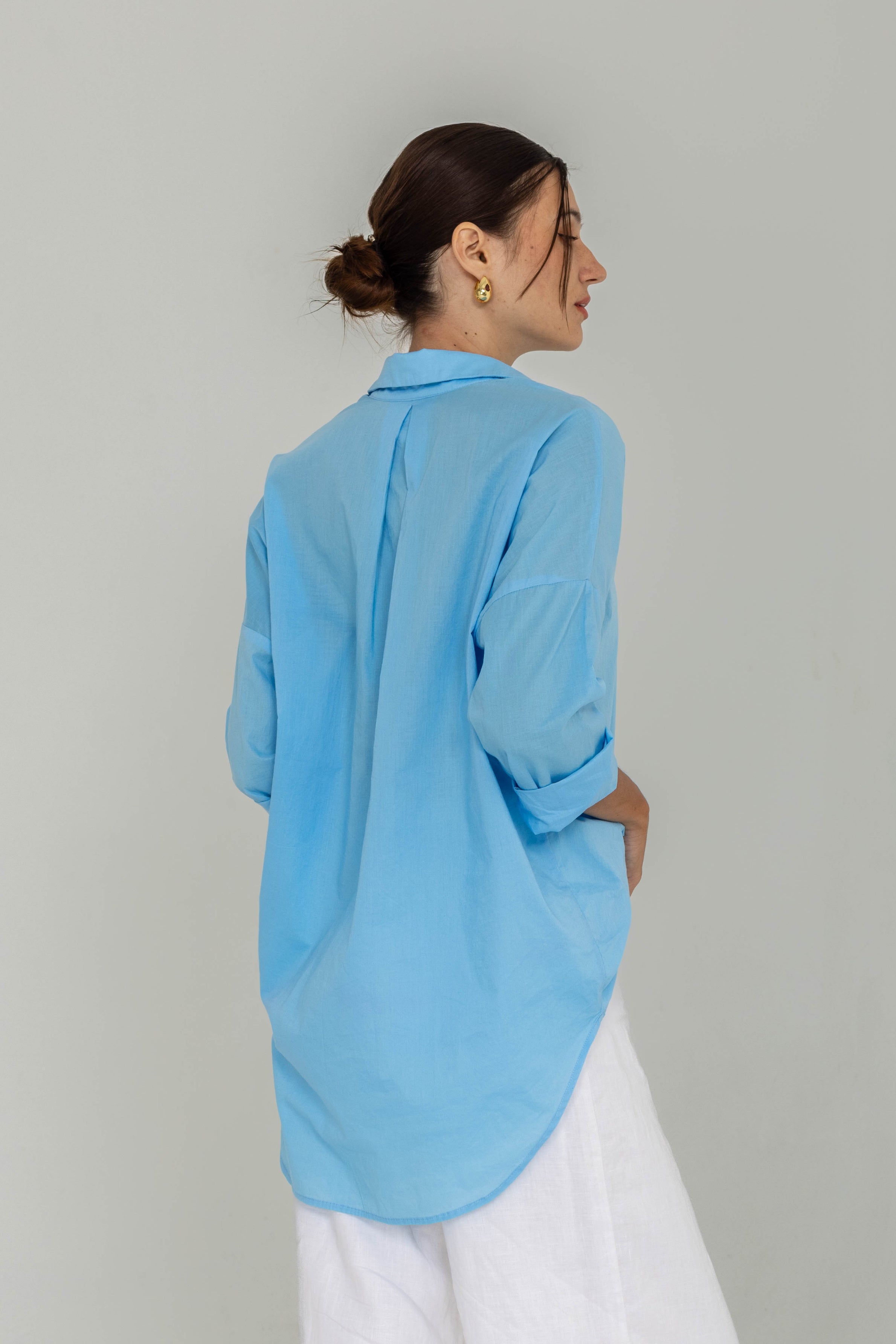Defiant Shirt - Blue with Peppa Hart Flower