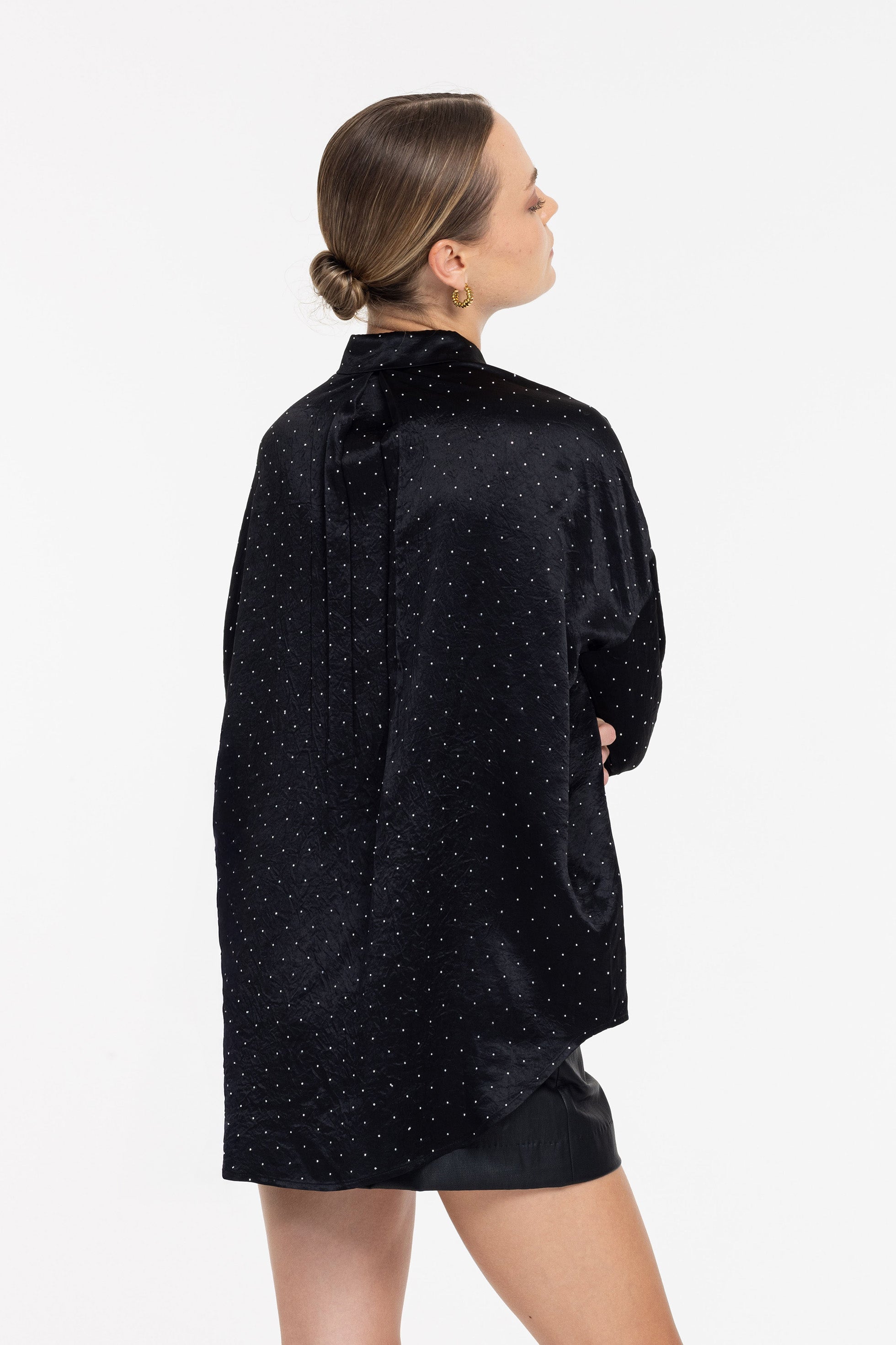 PRE-ORDER Defiant Shirt - Black with Silver Diamantés