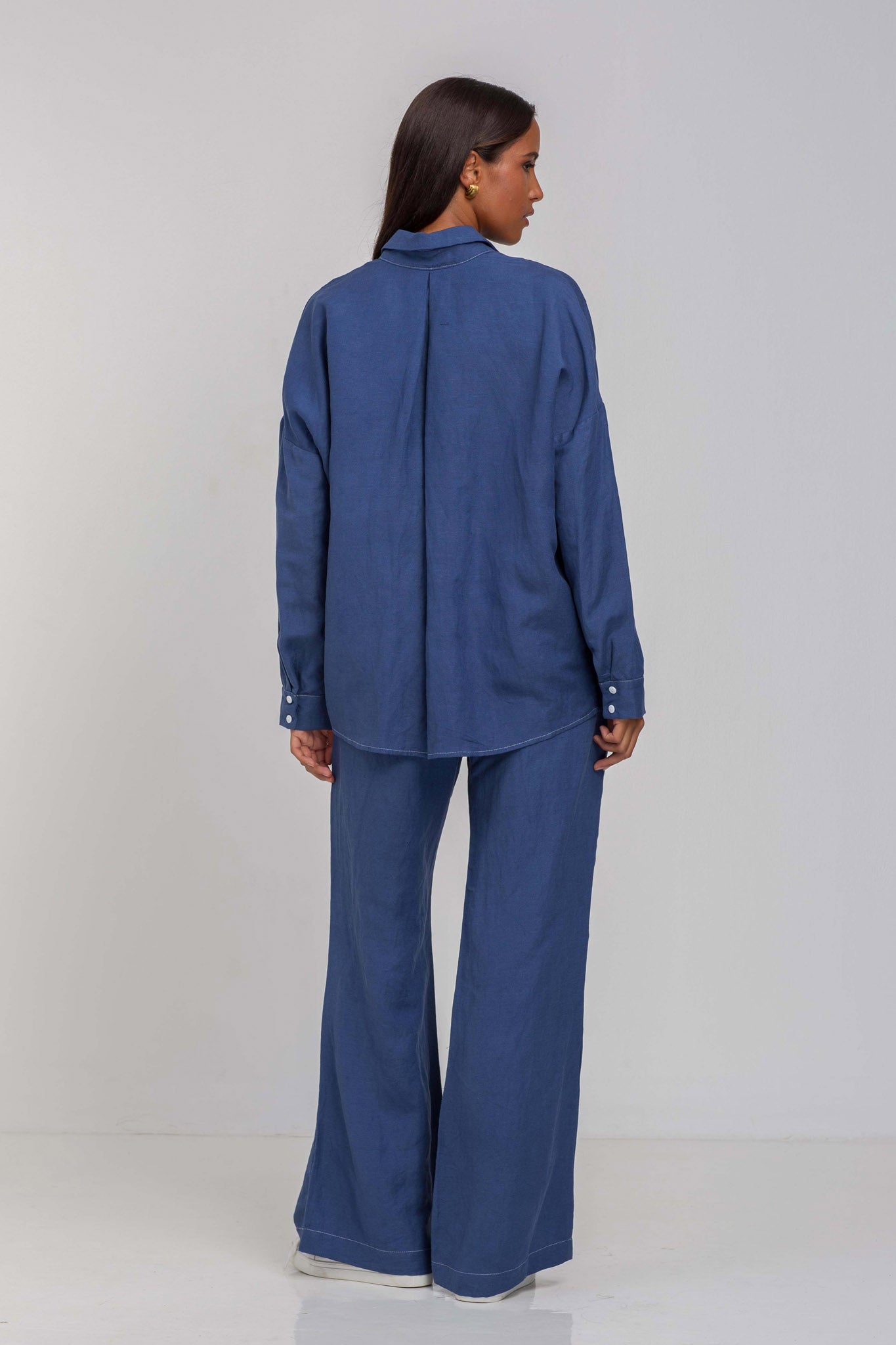 Leo Pant - Dark Sky with Contrast White Stitching