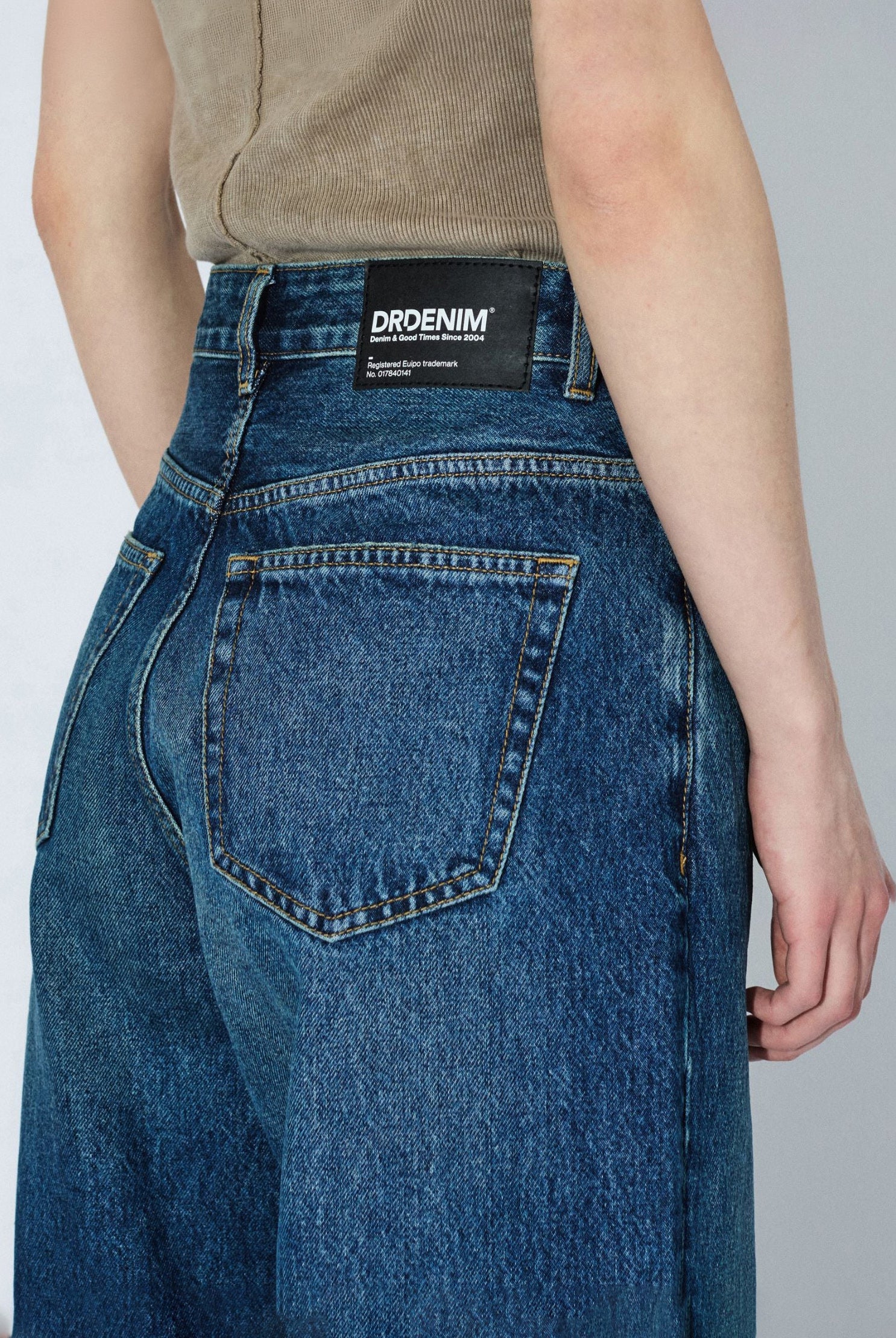 Dr Denim - Donna High Relaxed Jeans - Stream Dark Fade Vintage