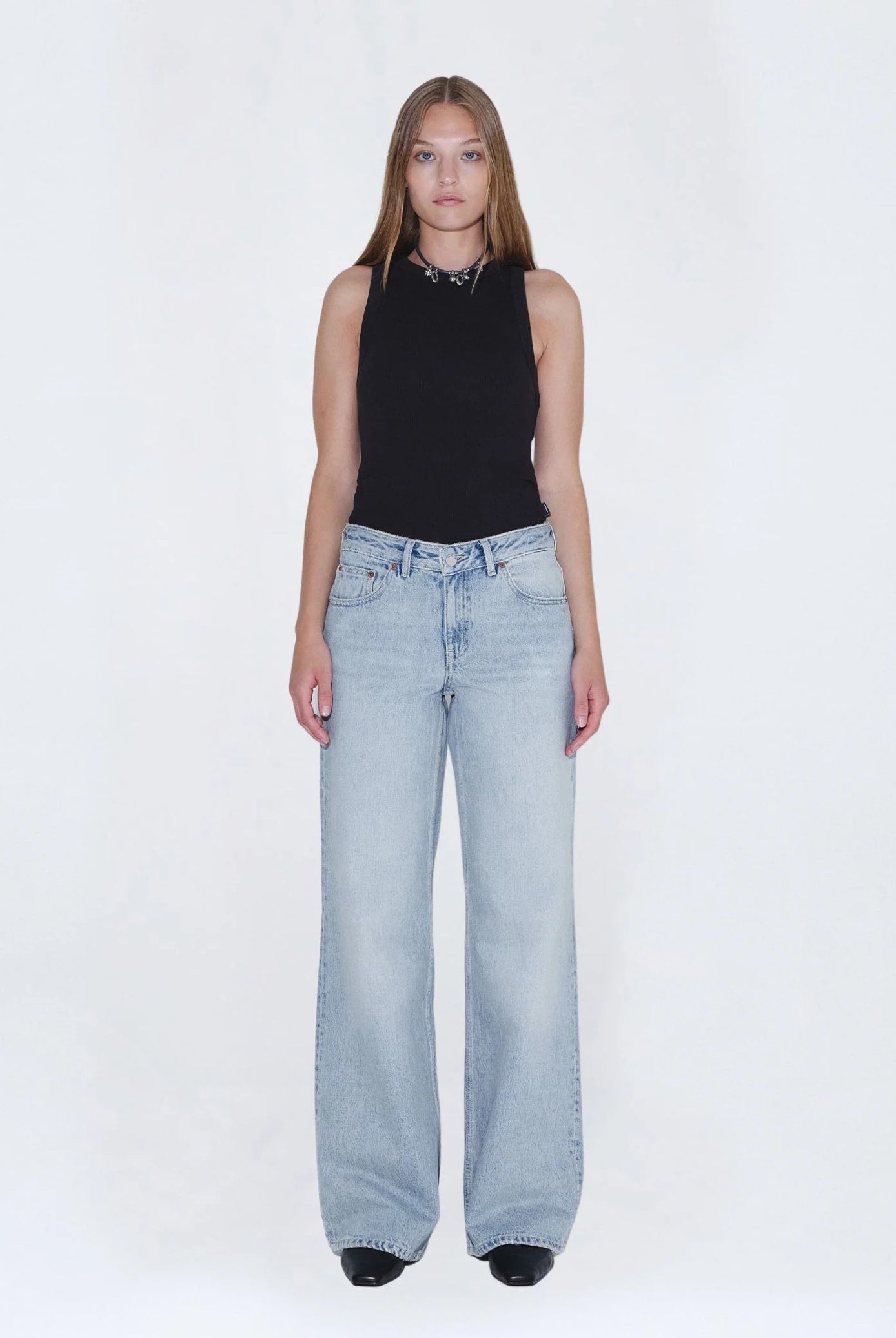 Dr Denim - Rhue Low Wide Jeans - Drift Pale Used