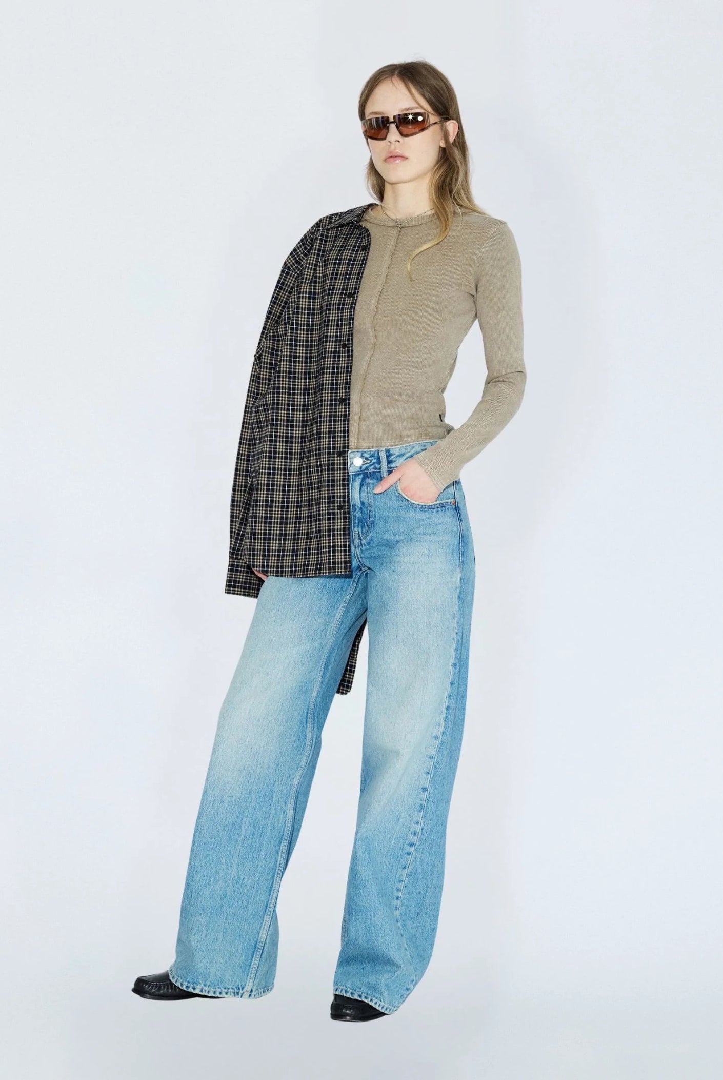 Dr Denim - Rhue Low Wide Jeans - Drift Sky Used