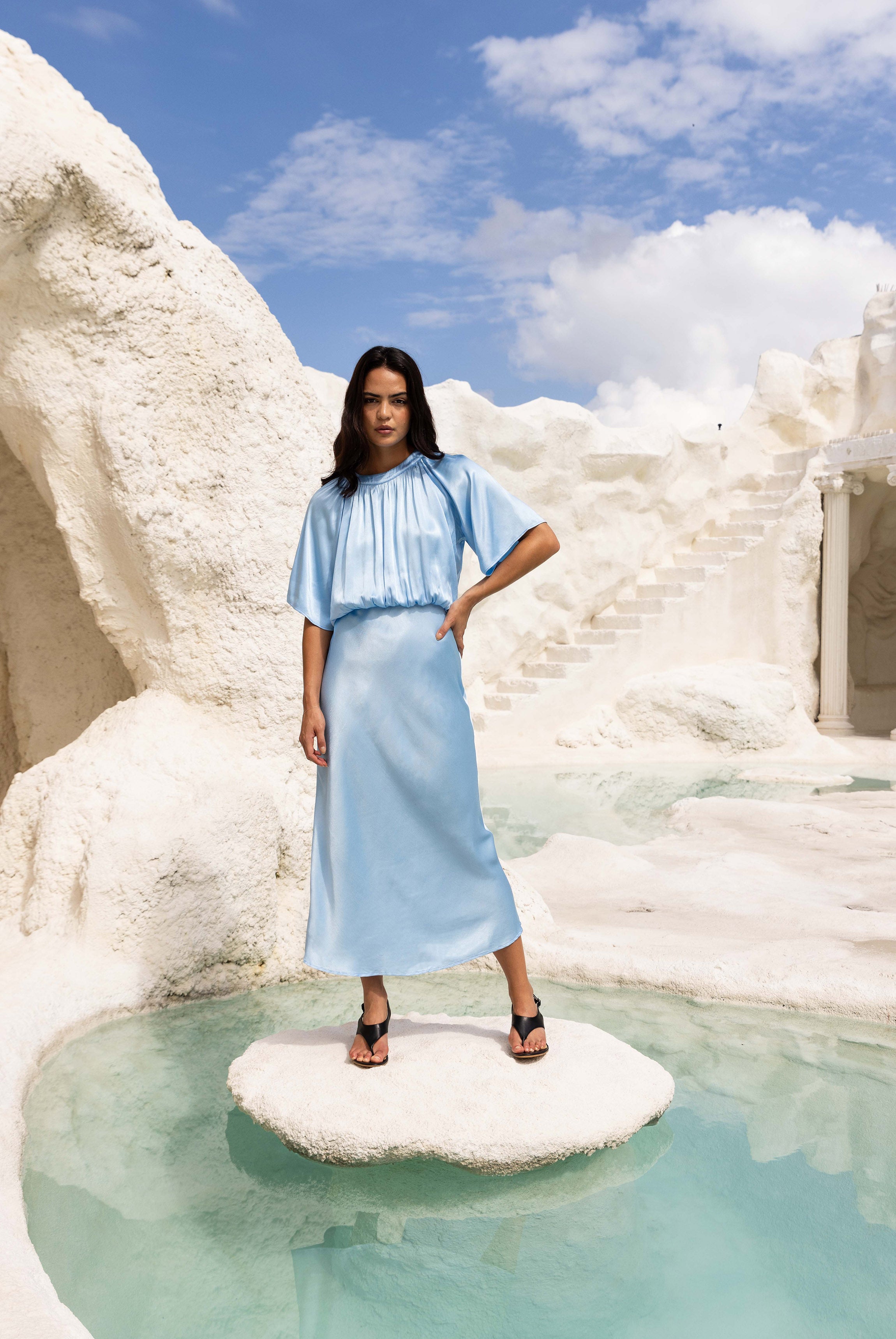 Euphoria Dress - Diamond Blue