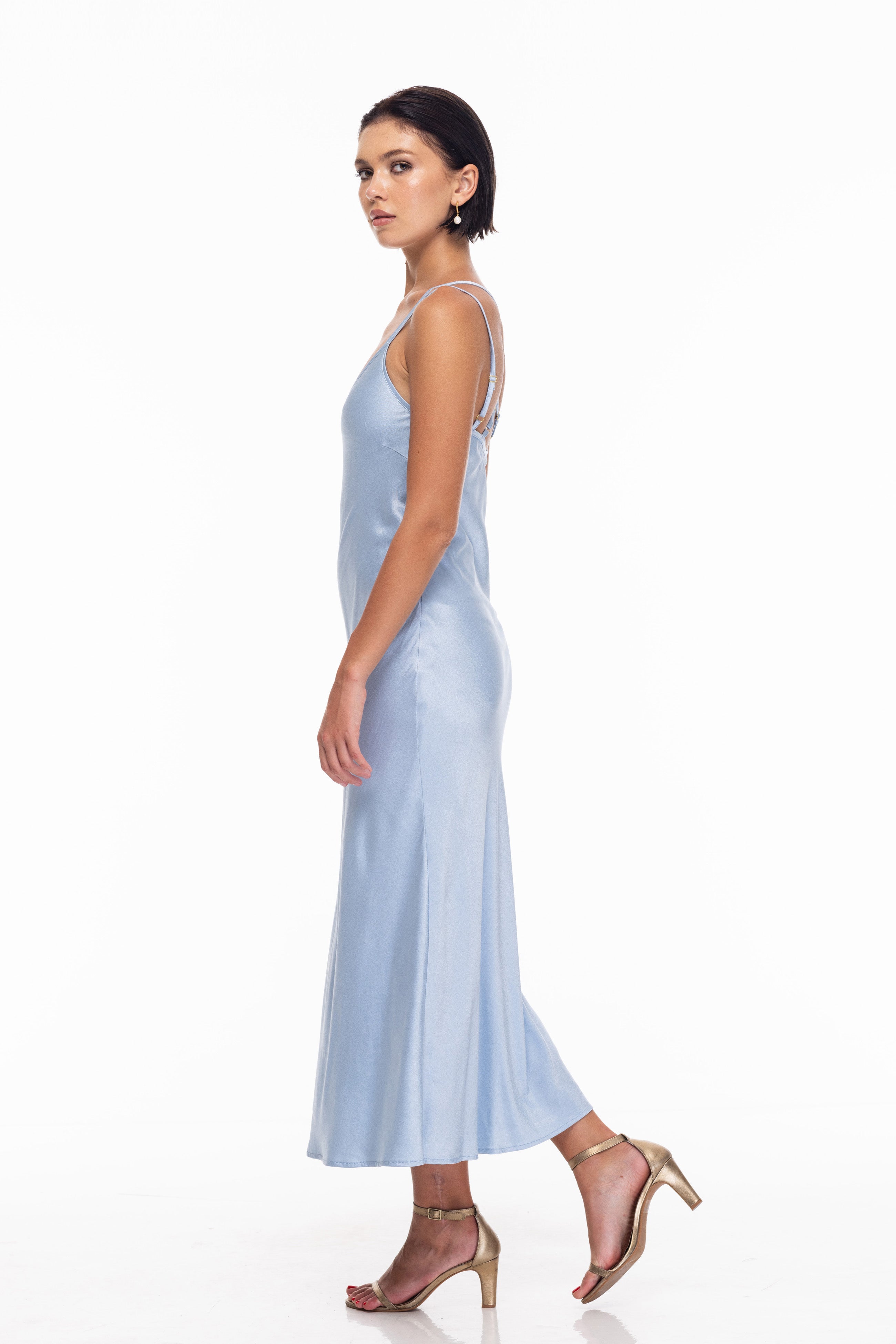 Evermore Slip Dress - Blue Clouds