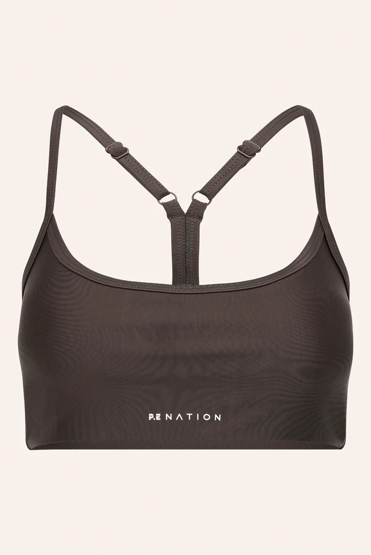 P.E Nation - Fairmont Sports Bra - Major Brown