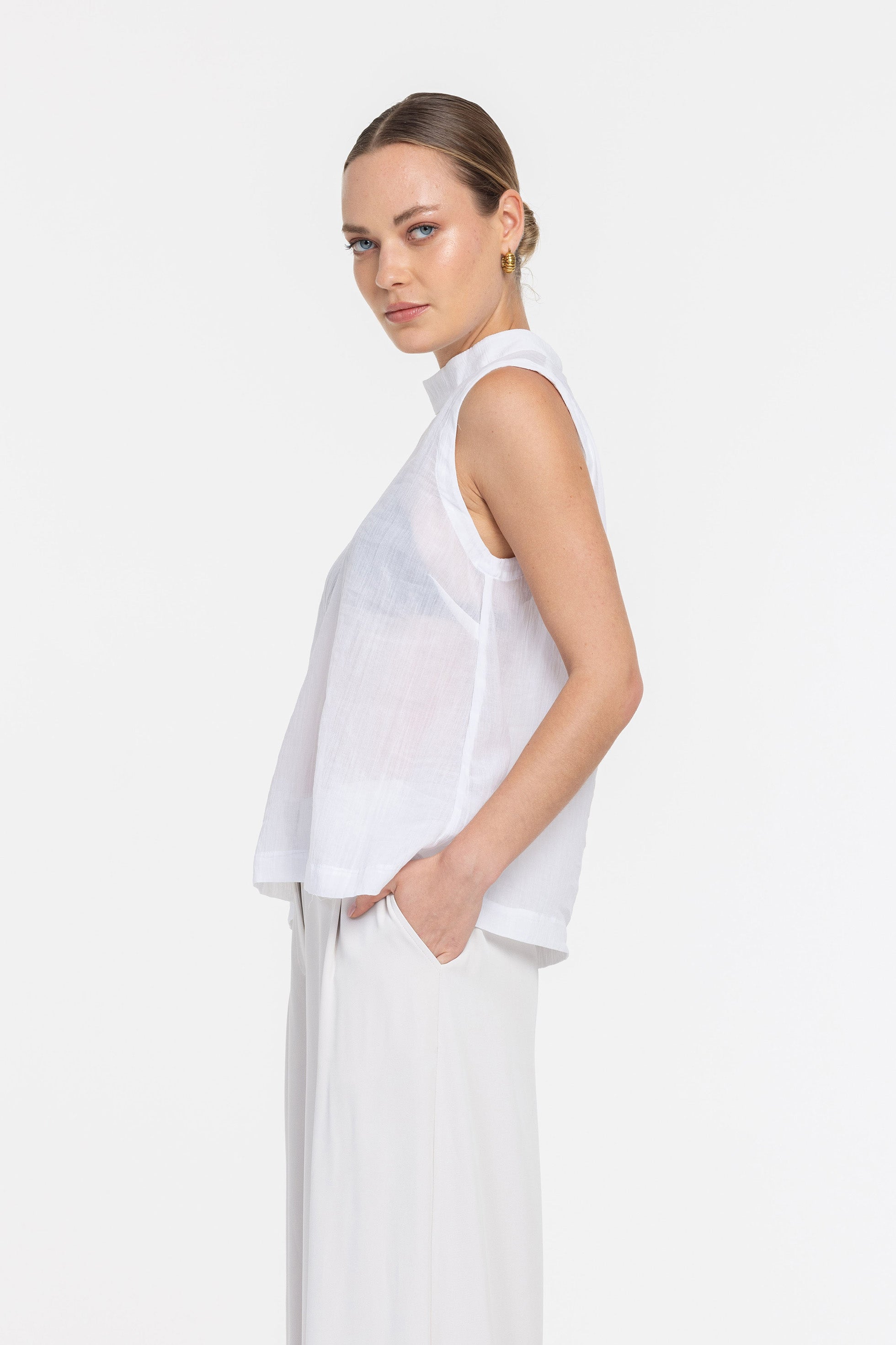 Faint Traces Top - White