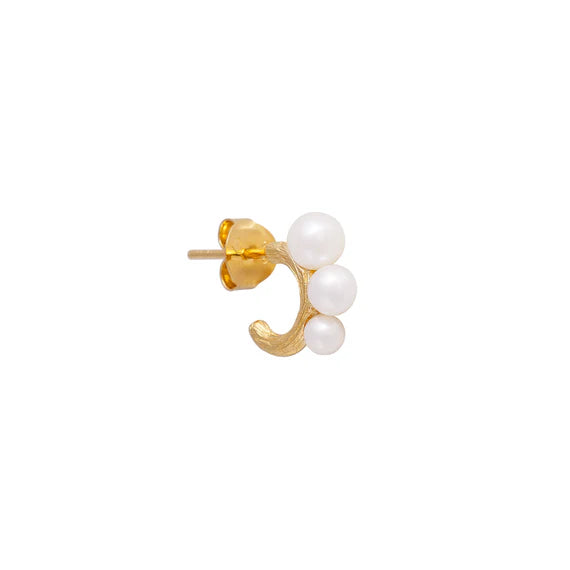 Fairley - Triplet Pearl Studs - Pearls / Gold