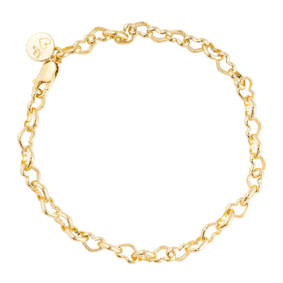 Fairley - Vintage Heart Chain Bracelet - Gold