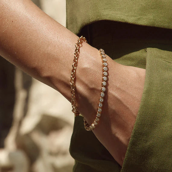Fairley - Vintage Heart Chain Bracelet - Gold