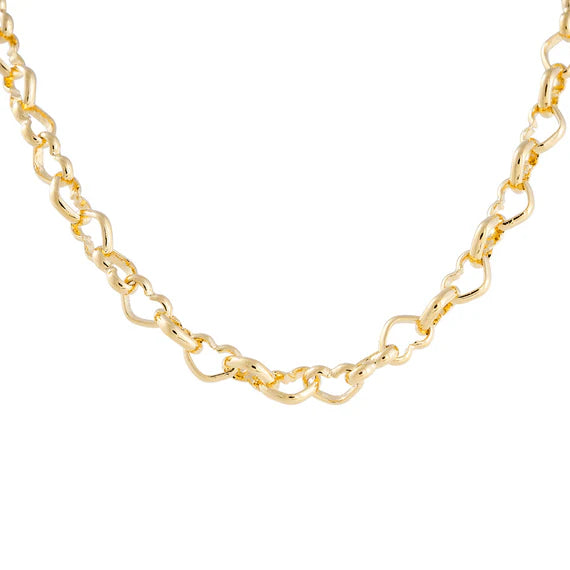 Fairley - Vintage Heart Chain Necklace - Gold