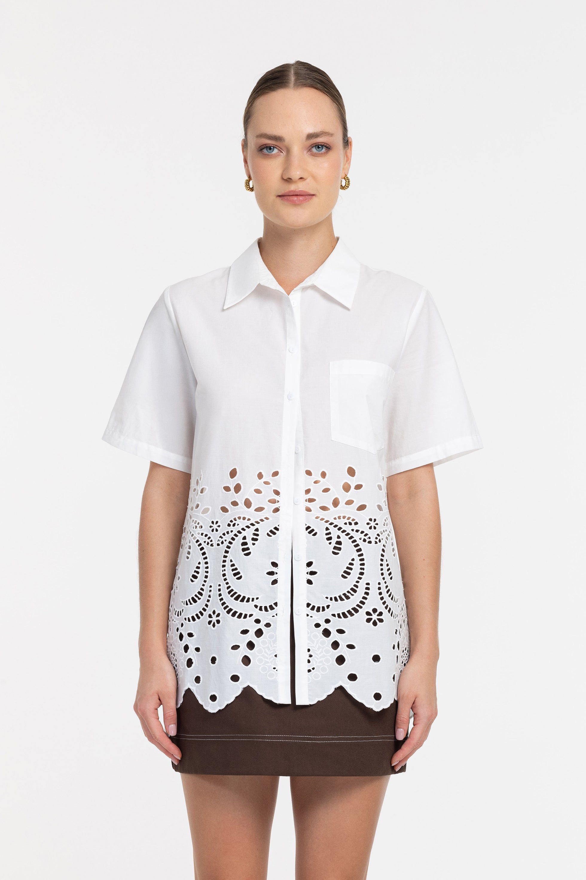Felix Shirt - White Anglaise