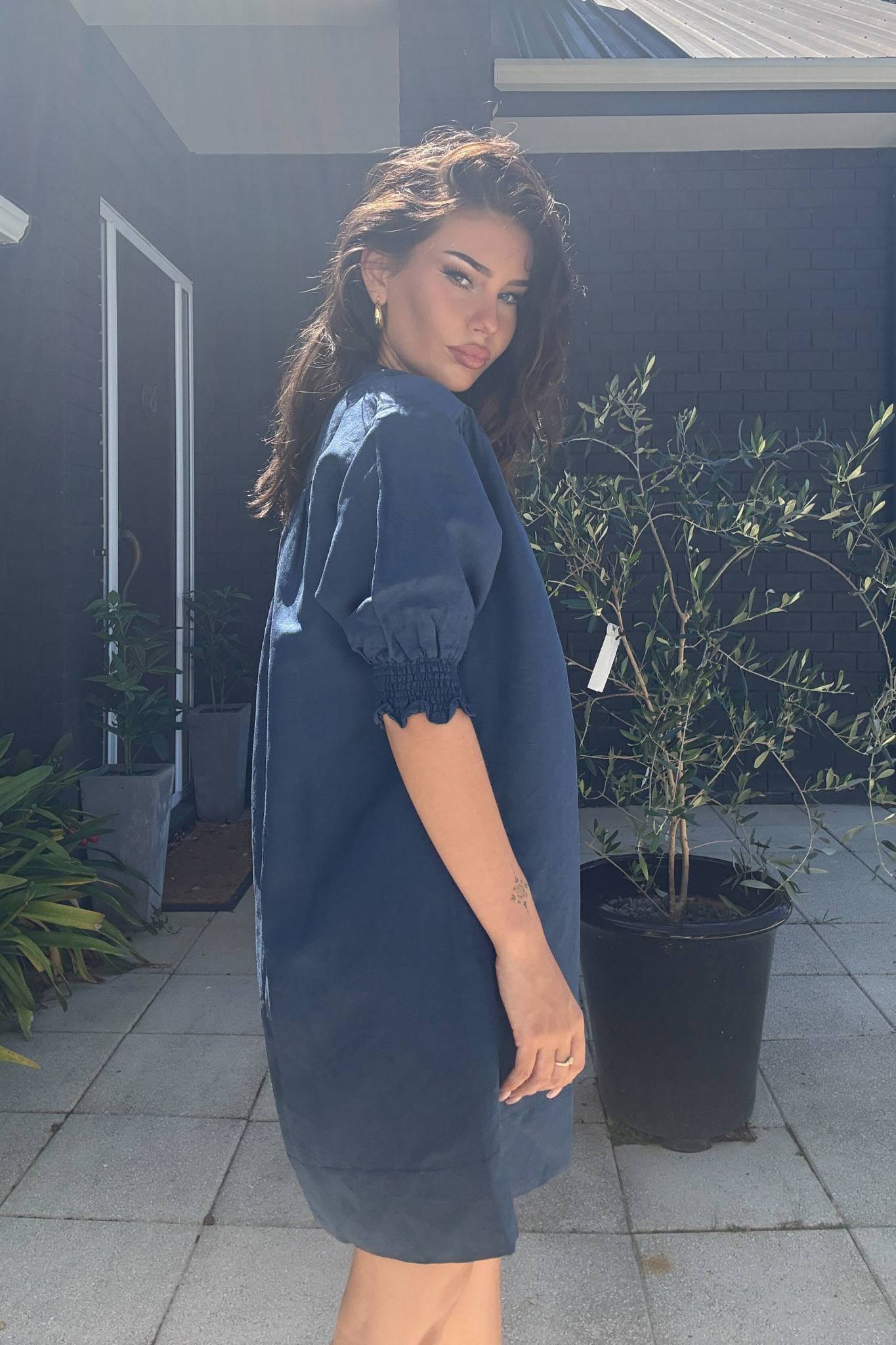 First Spark Dress - Denim Blue